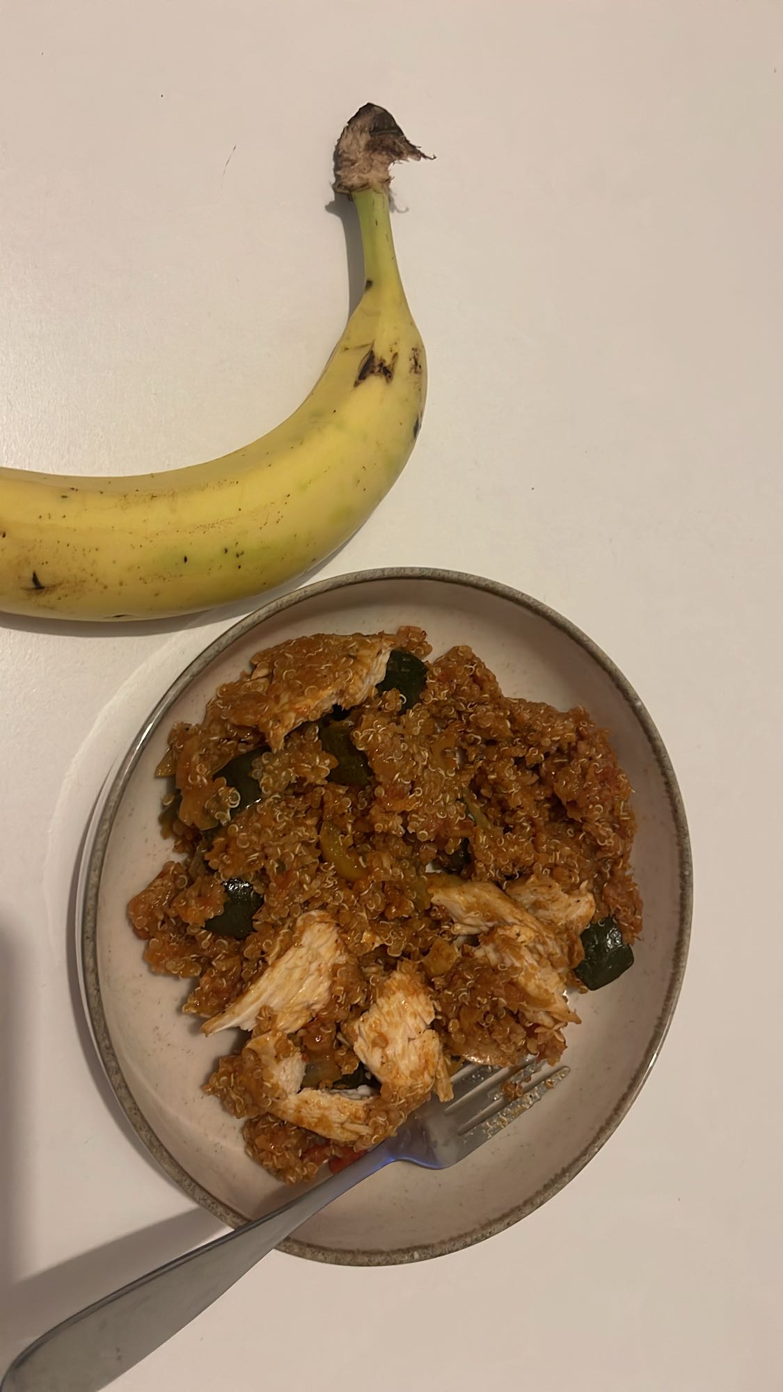 Poulet quinoa légumes et banane