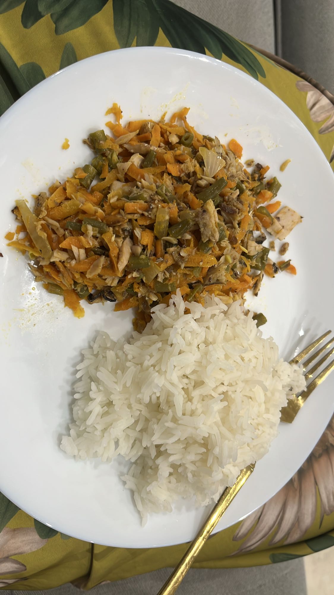 Riz et légumes au poisson (sardine et thon)