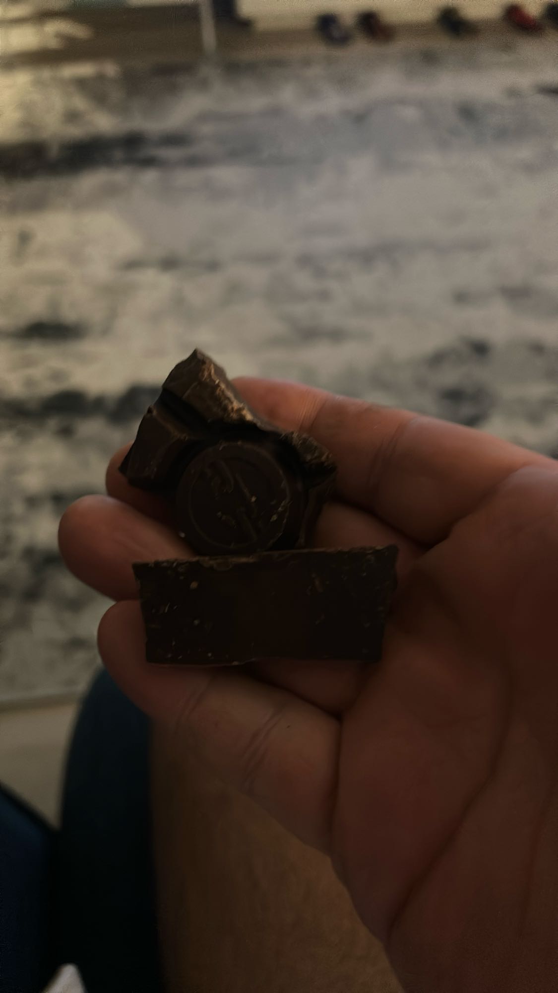Dark chocolate pieces
