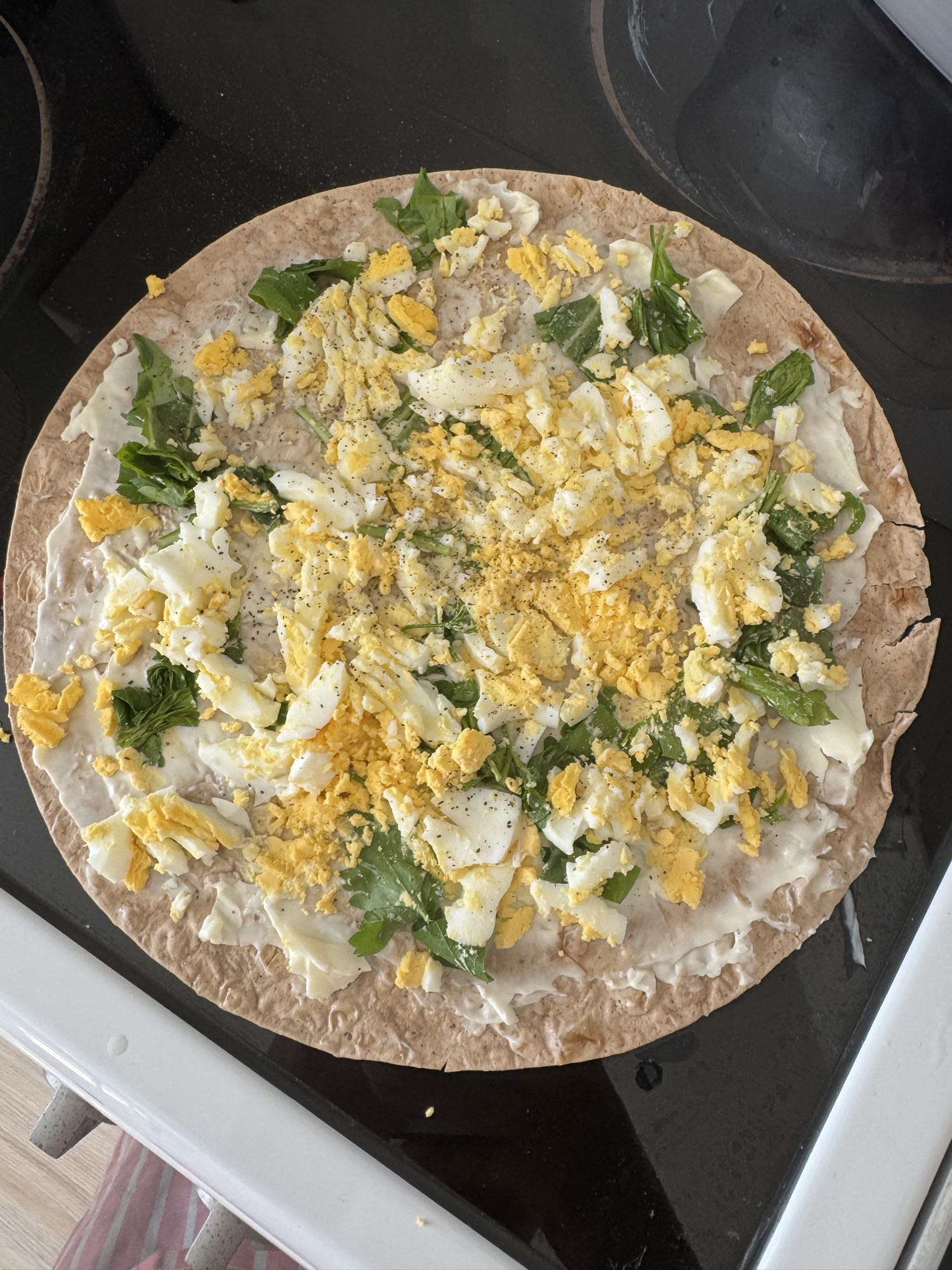 яичный лаваш с зеленью