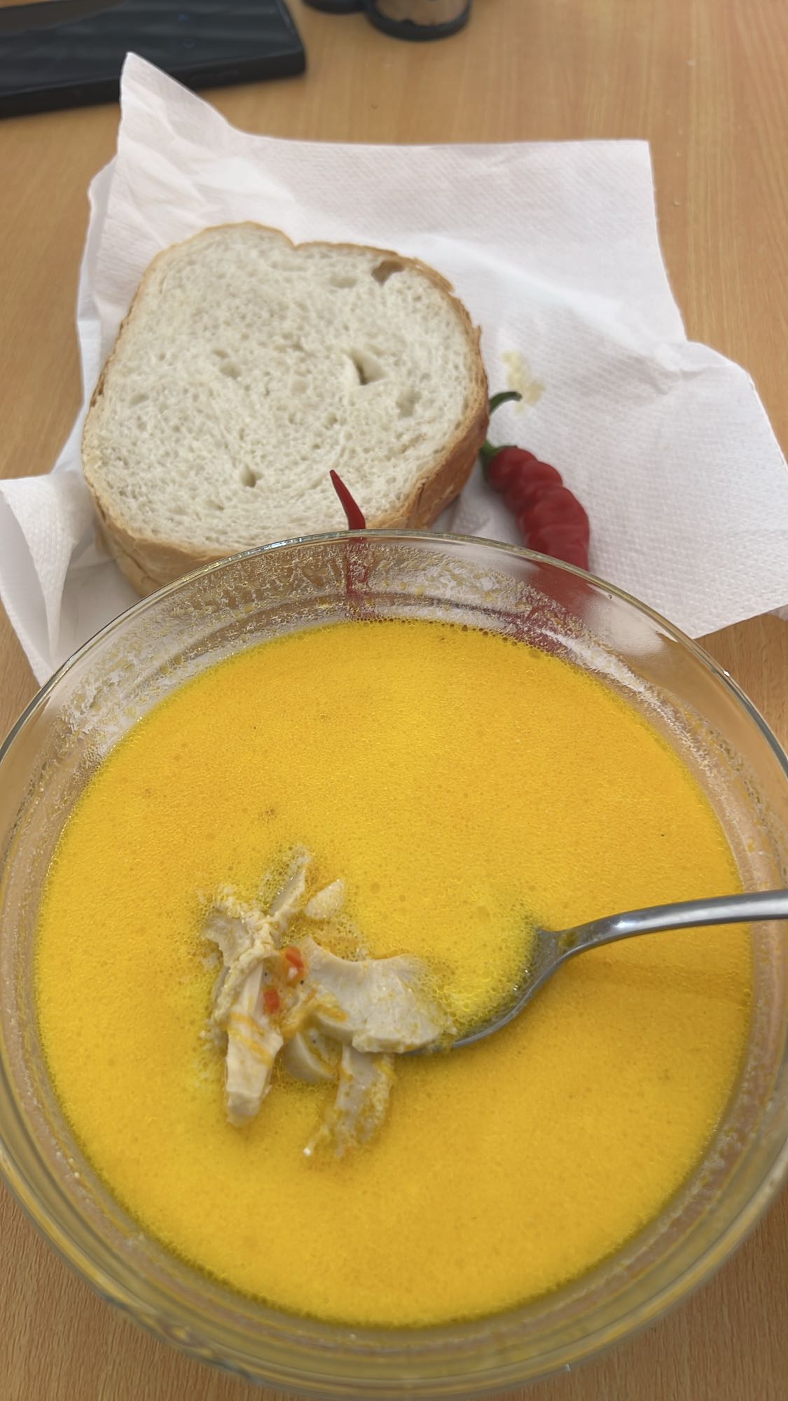 Supă de pui cu pâine