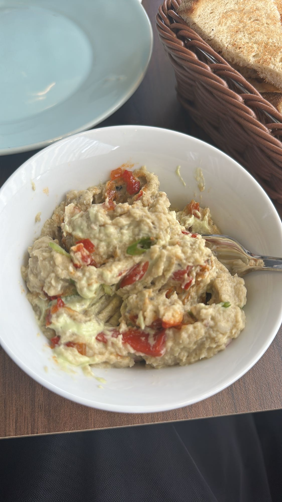 Eggplant dip with toast