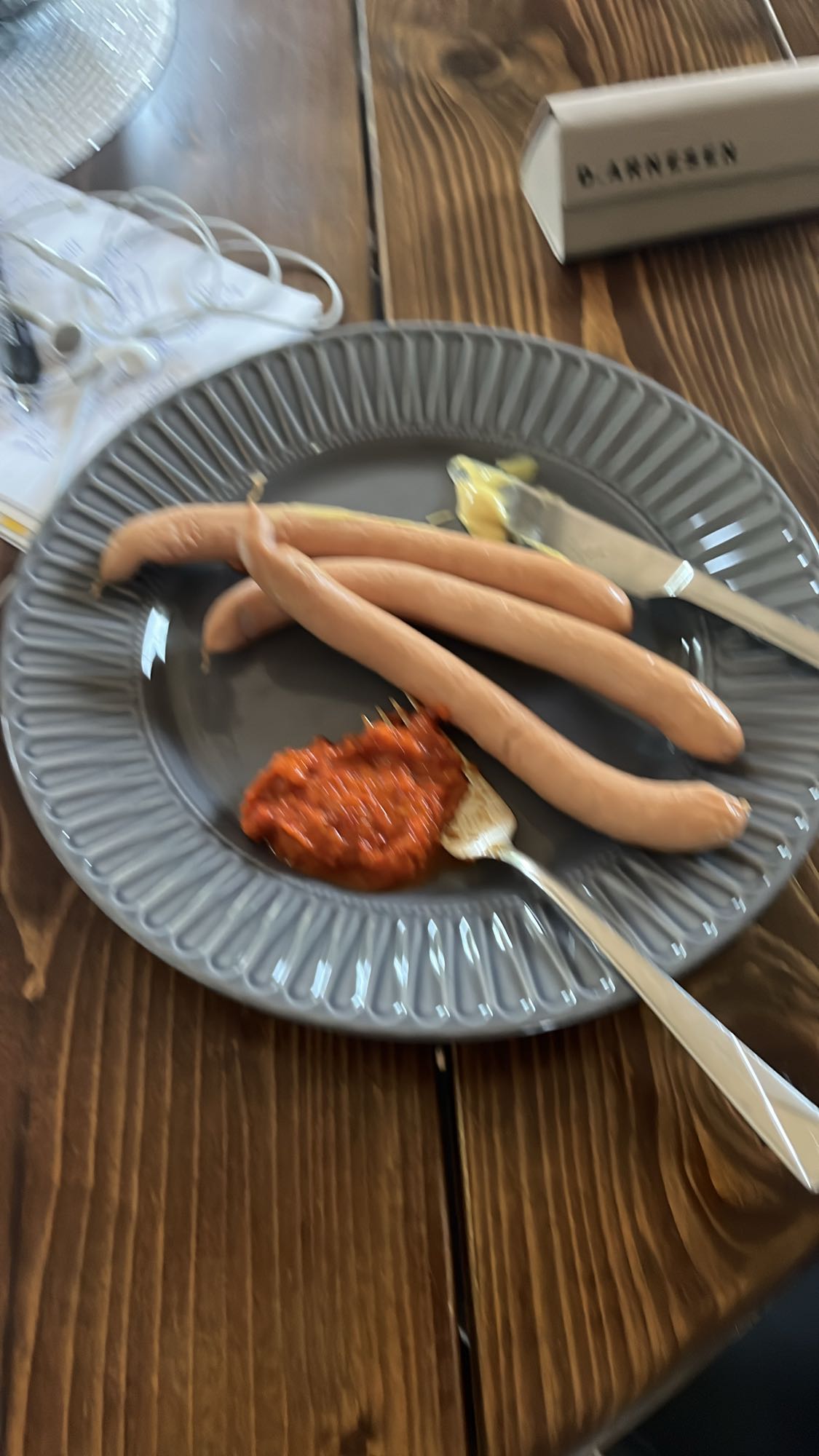 Korv med ketchup och senap