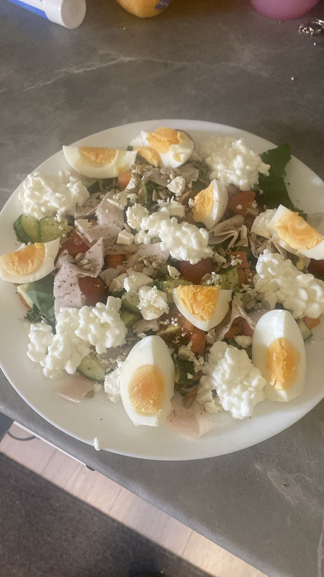 Proteinrik sallad med ägg