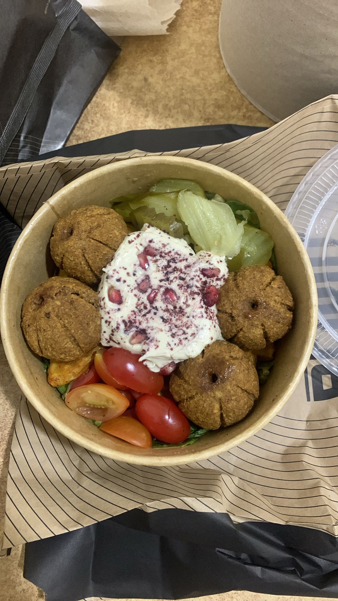 Falafel veggie bowl