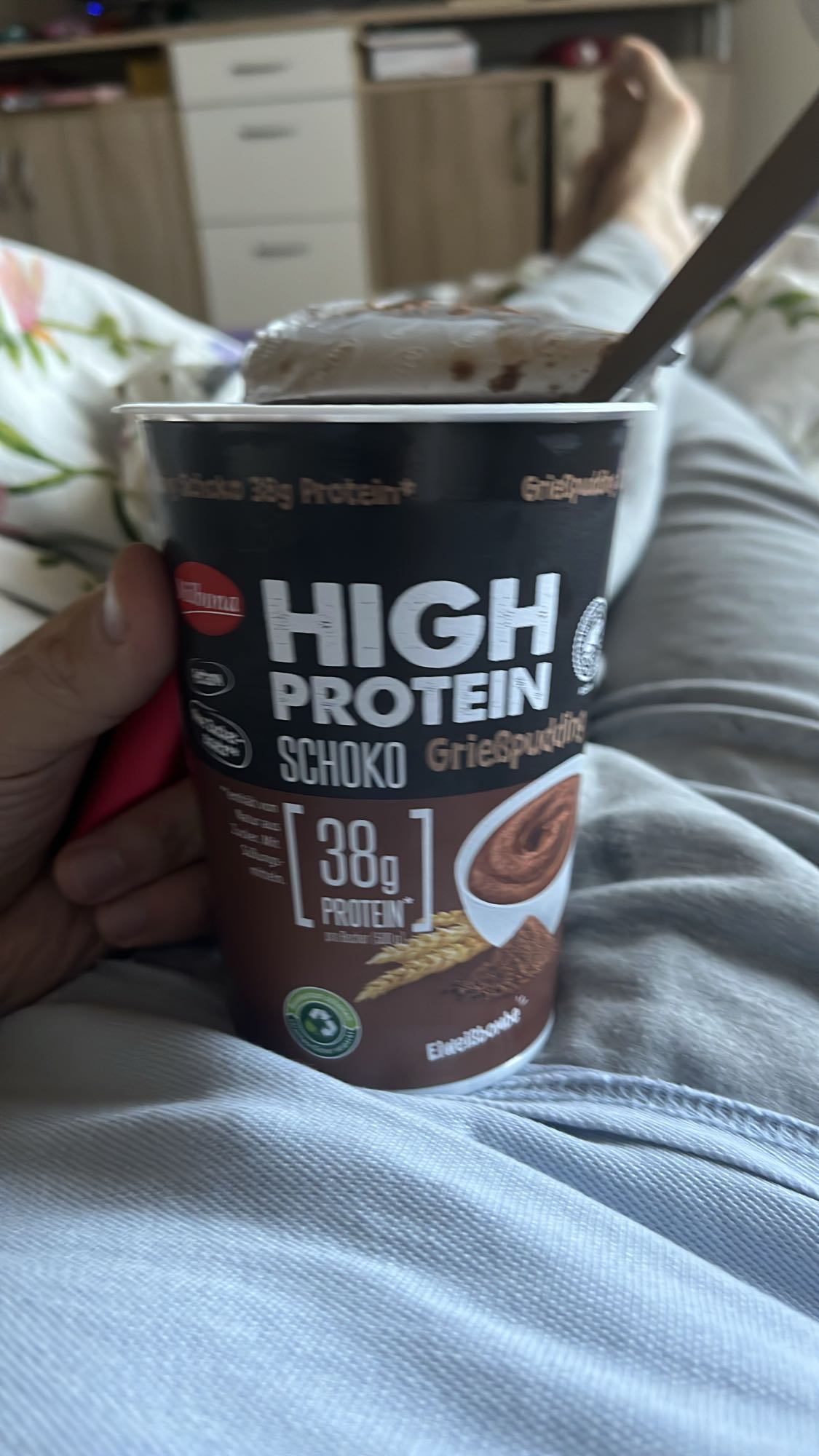 Schoko Protein Grießpudding