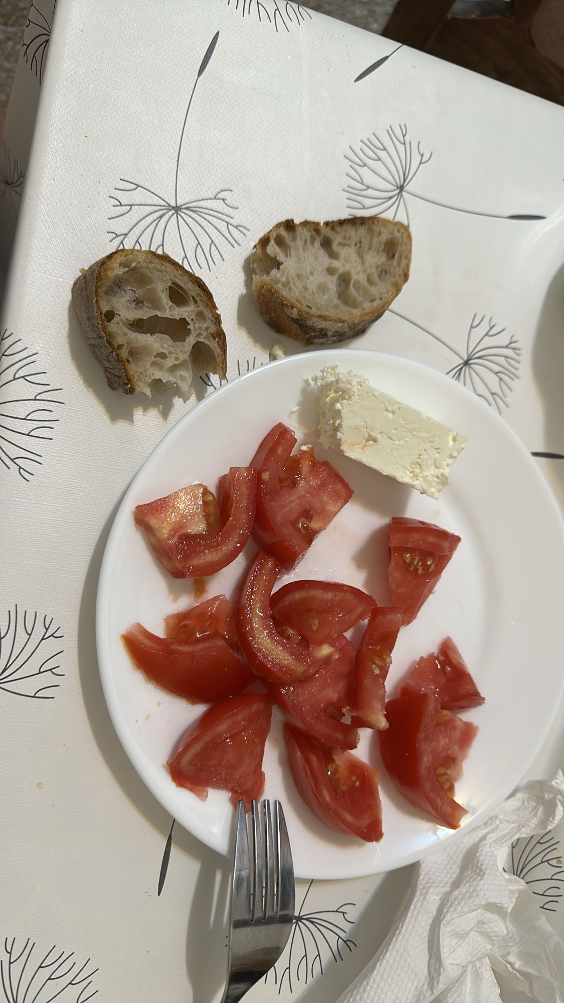 Tomato Cheese Bread Plate