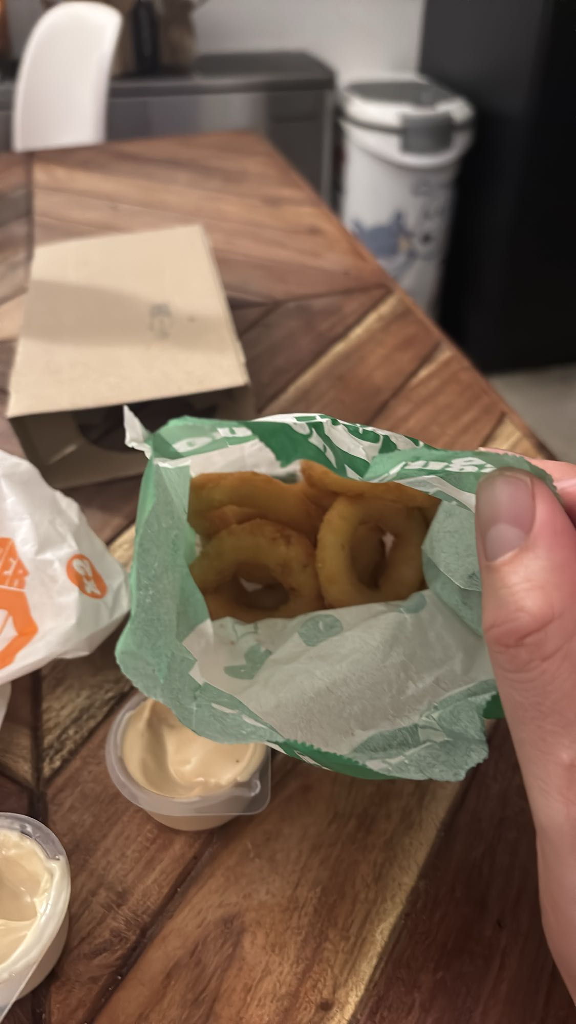 Rondelles d'oignon et sauce