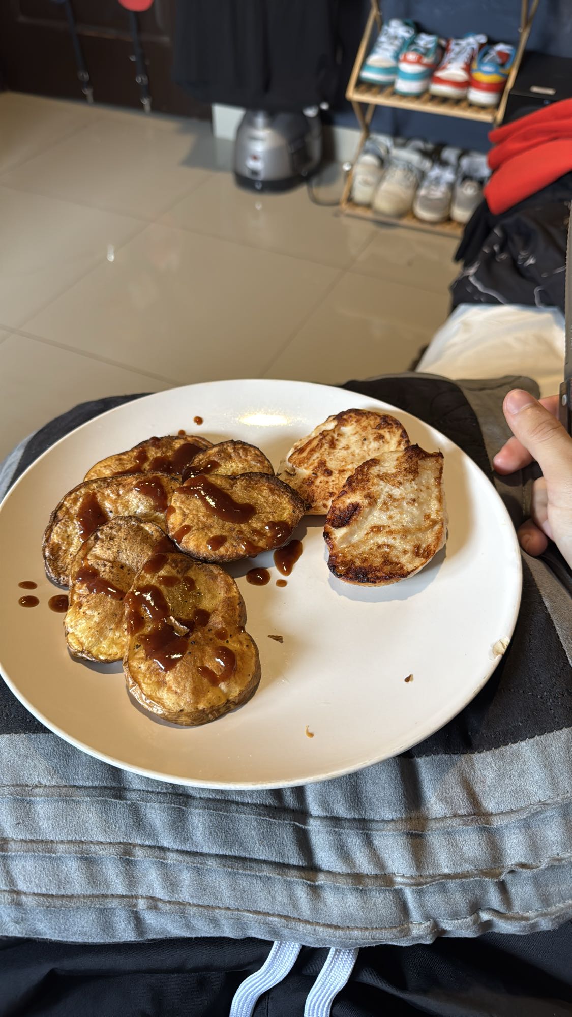 pollo y papas asadas