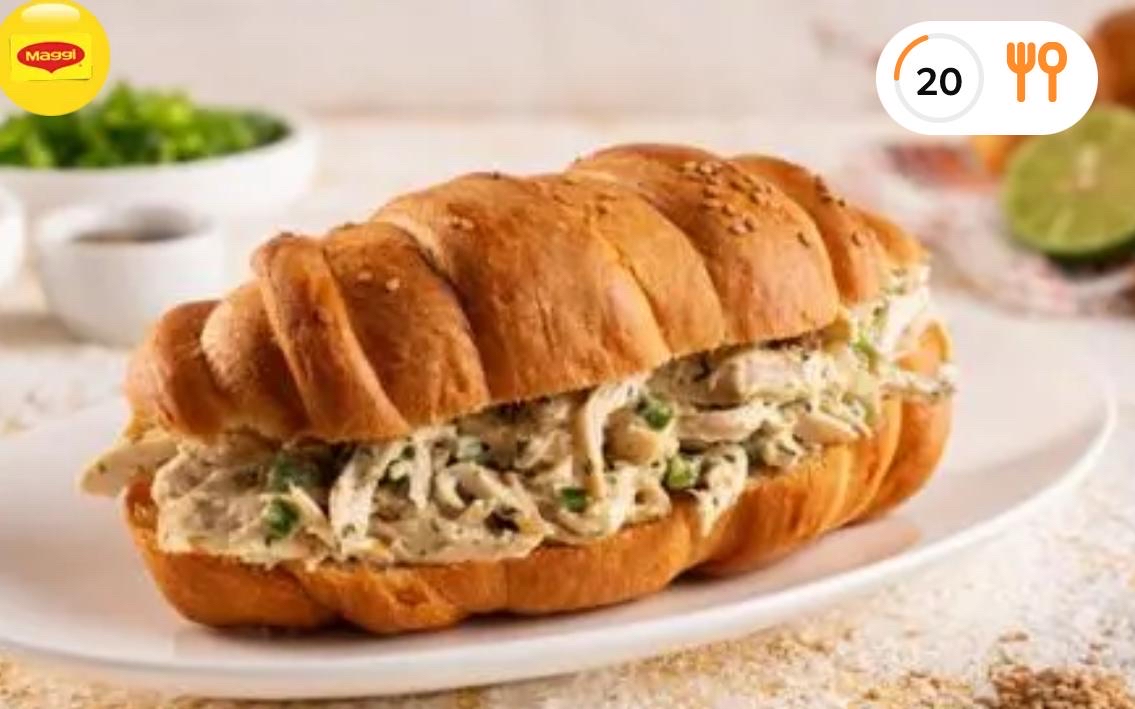 Sándwich de pollo cremoso