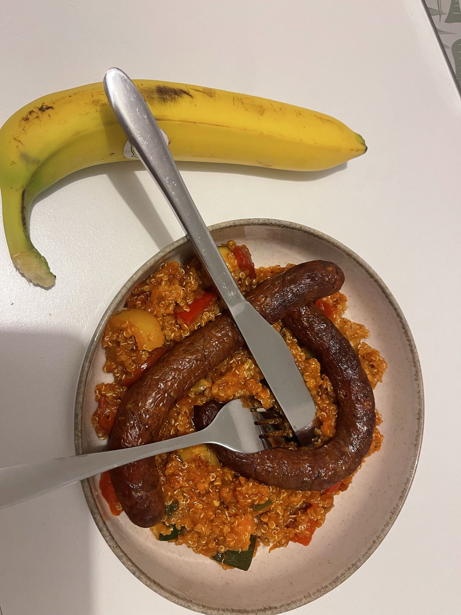 Saucisse et quinoa