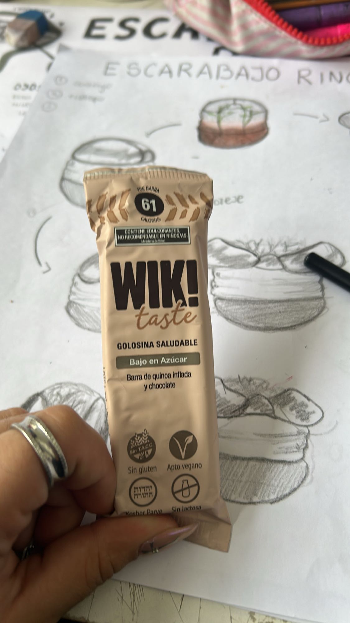 Barra de quinoa y choco