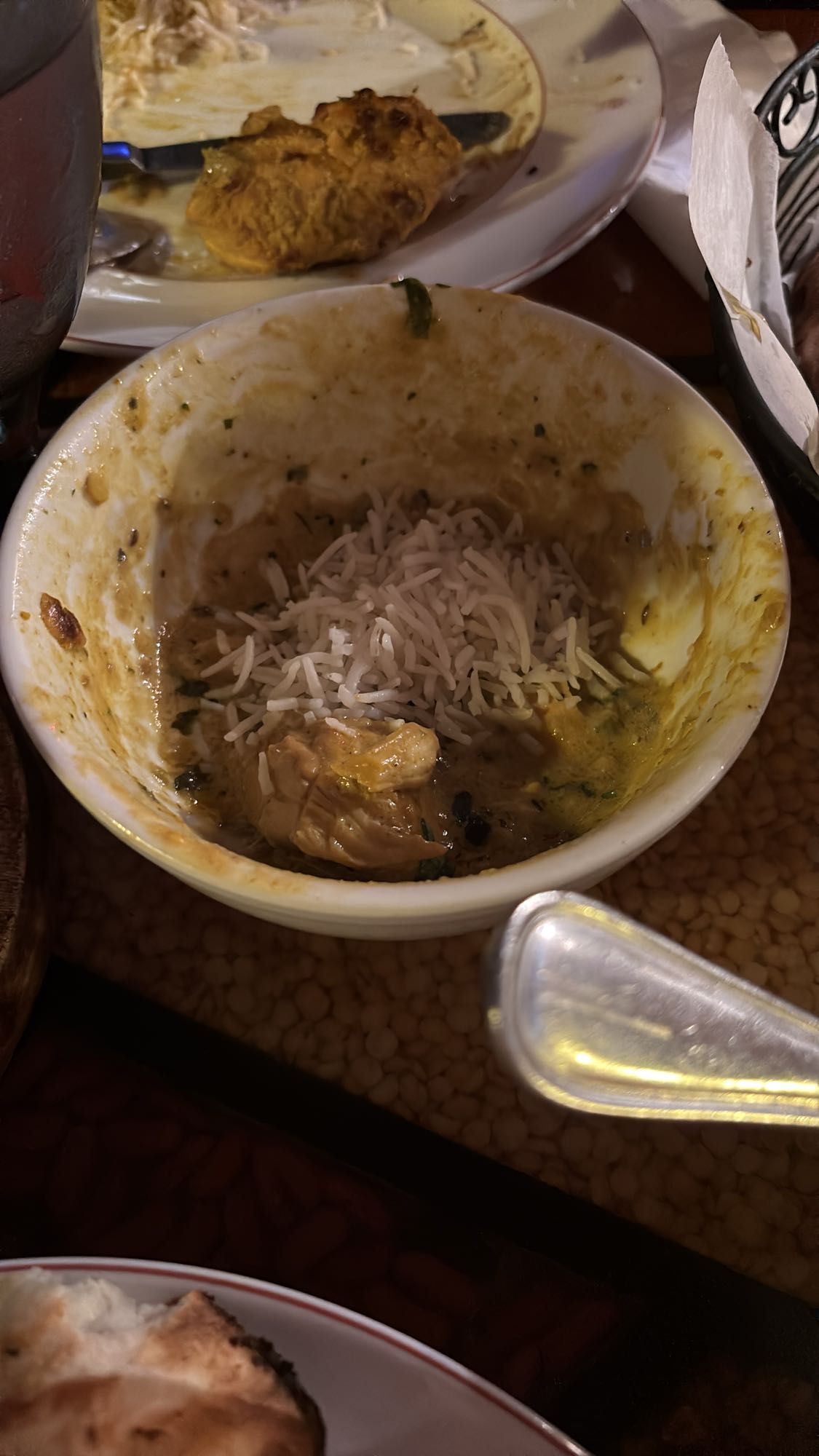 pollo al curry con arroz