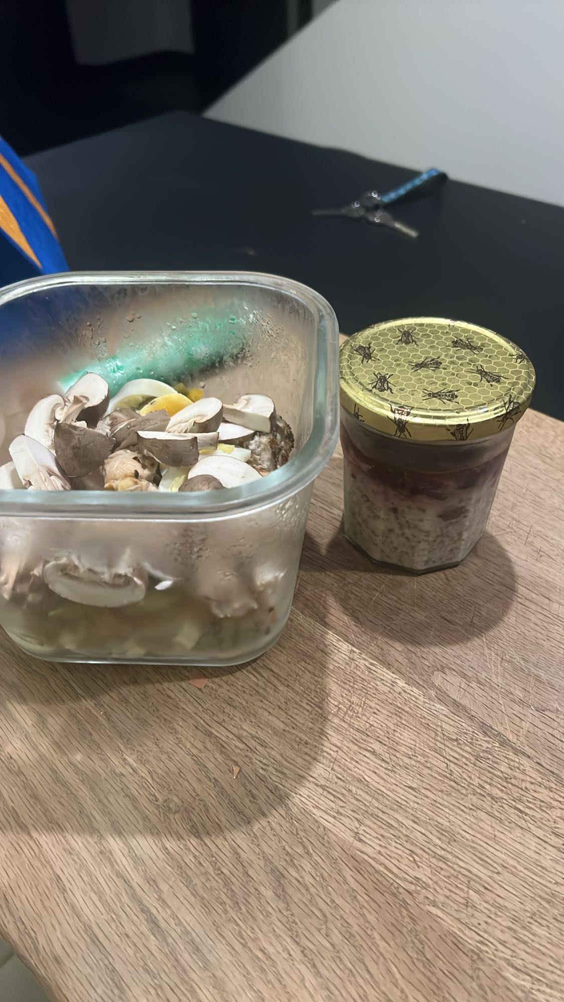 Salade champignons et flocons