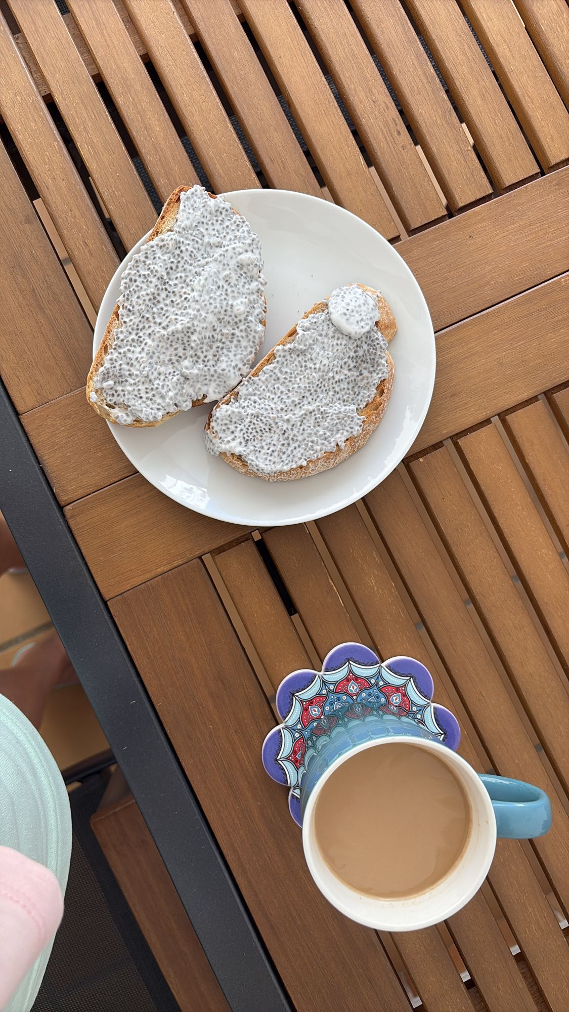 Chia Toast with Coffee