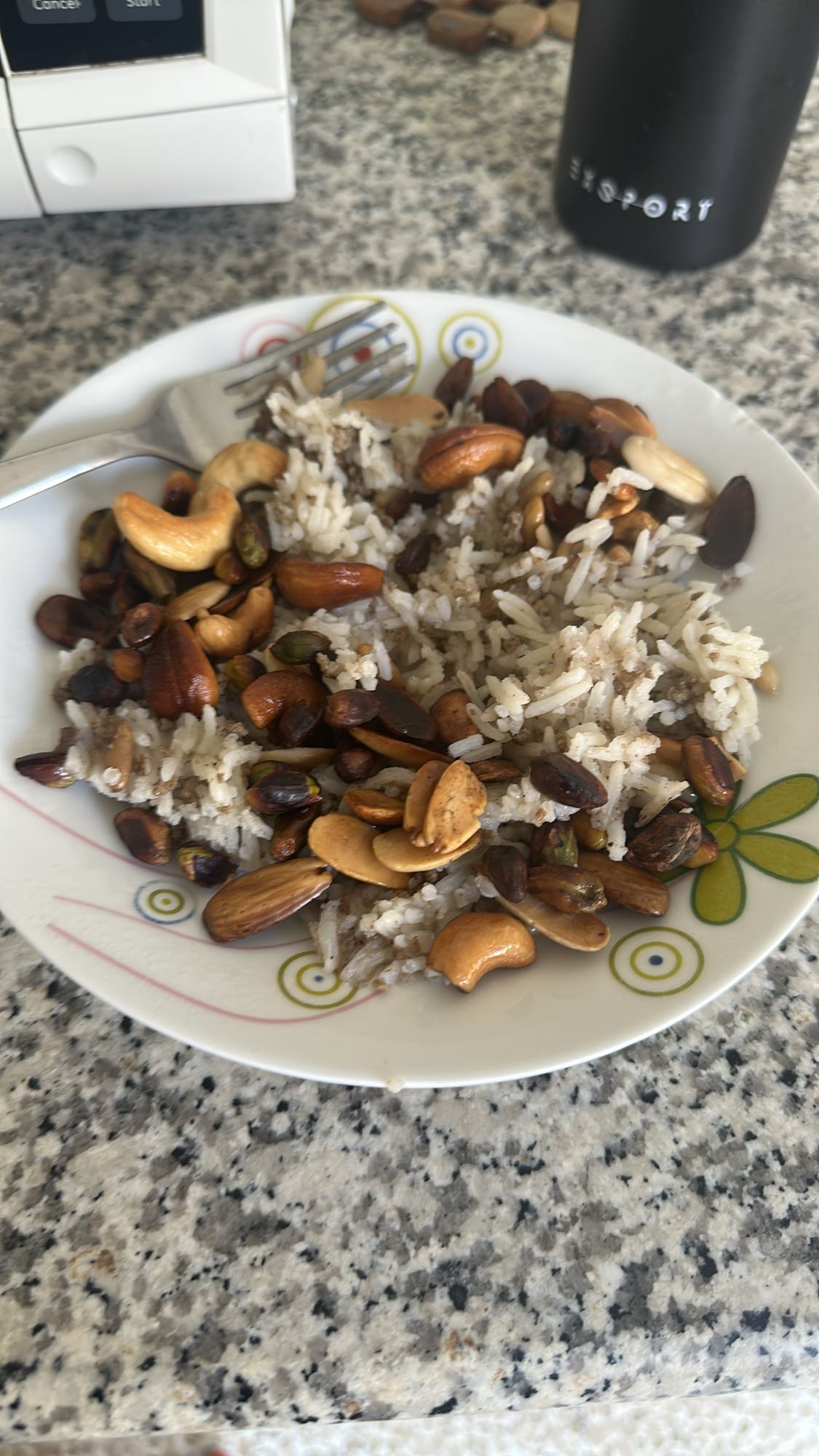Rice with mixed nuts