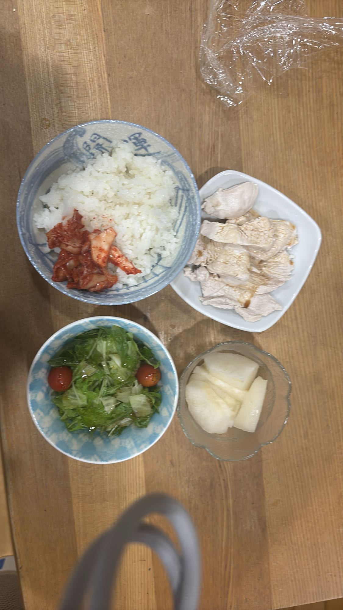 鶏むね肉とごはん定食