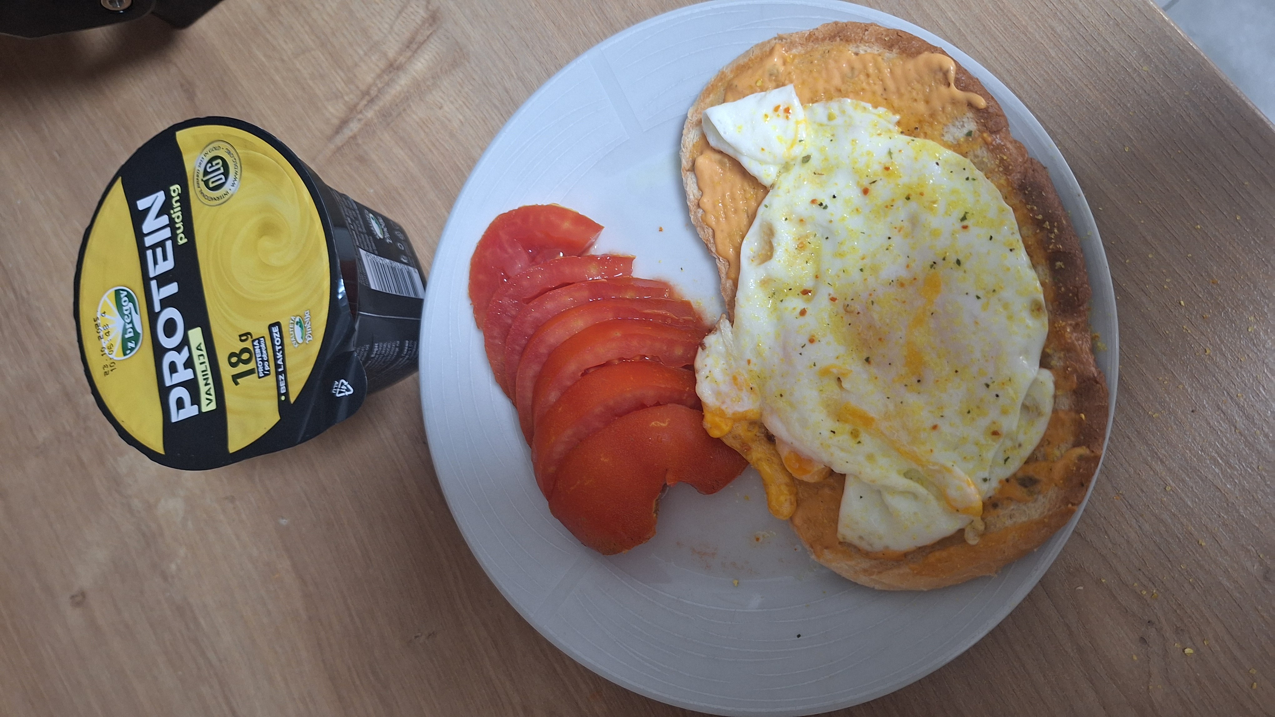 Egg Toast & Protein Pudding