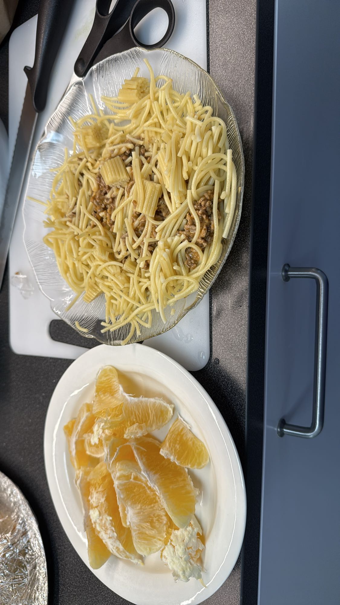 Pasta med köttfärs och apelsin