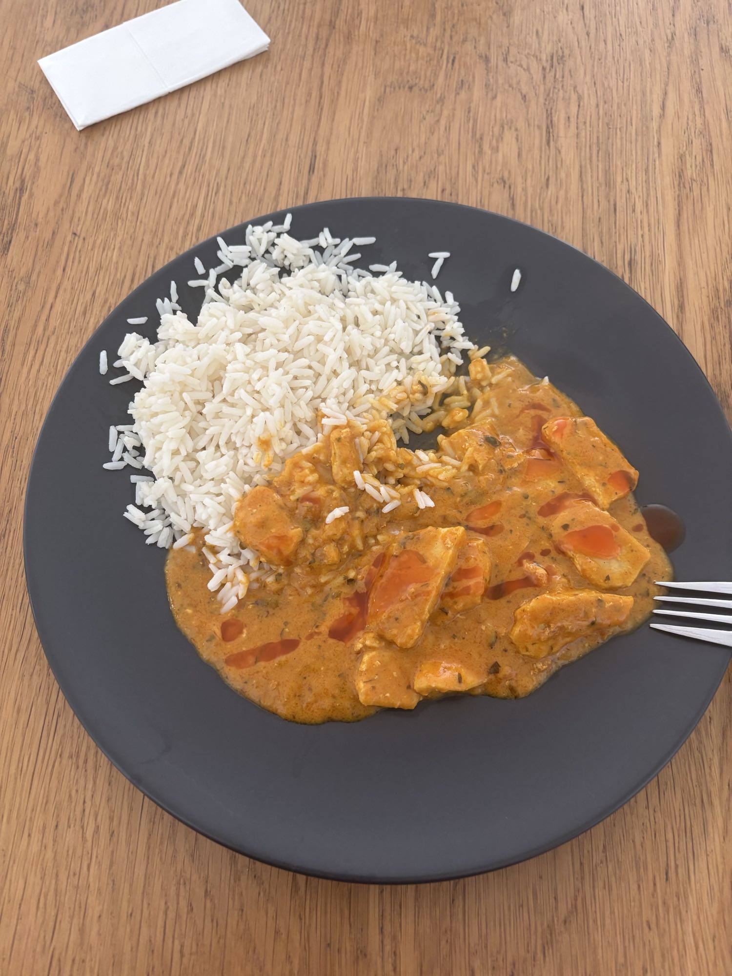 Chicken curry with rice