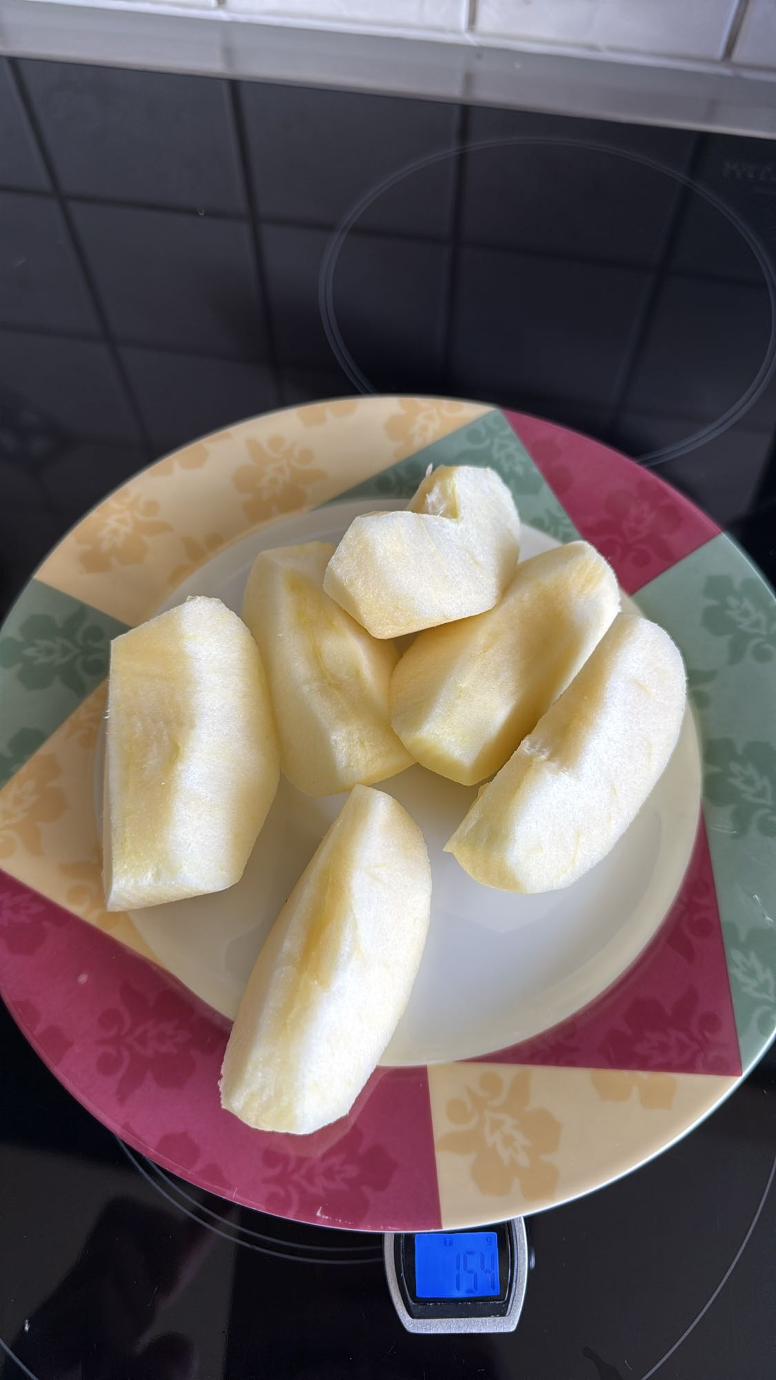 Măr curățat feliat