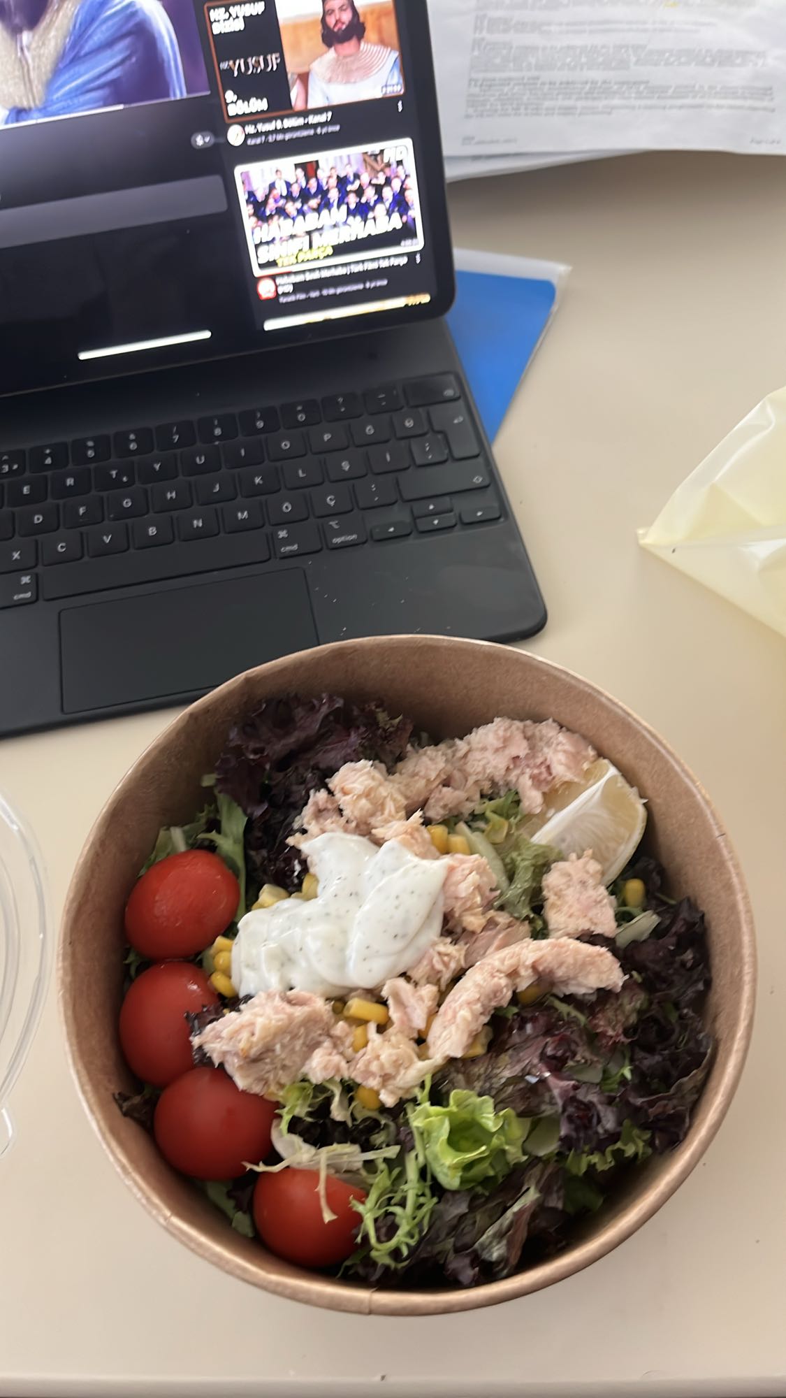 Ton Balıklı Salata Kasesi