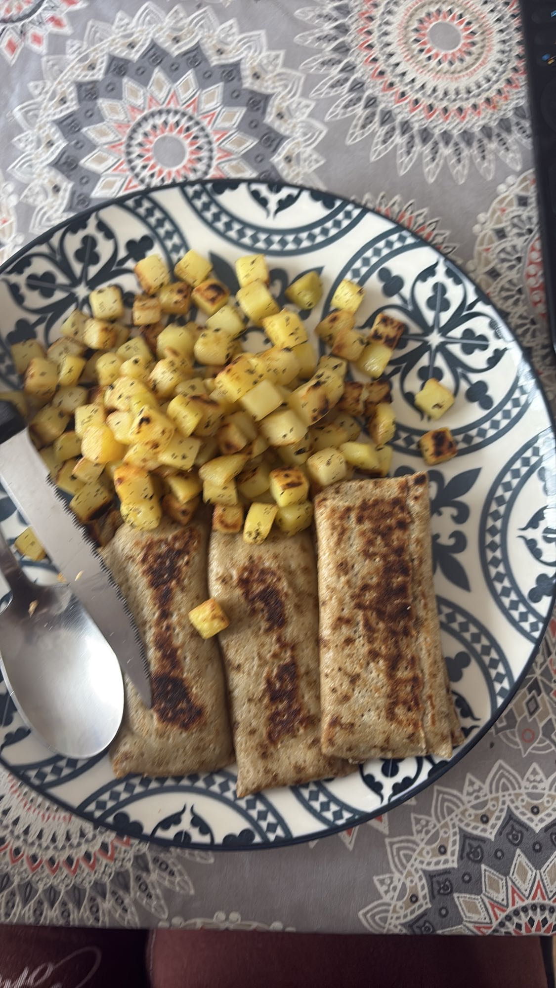 Galettes et pommes sautées