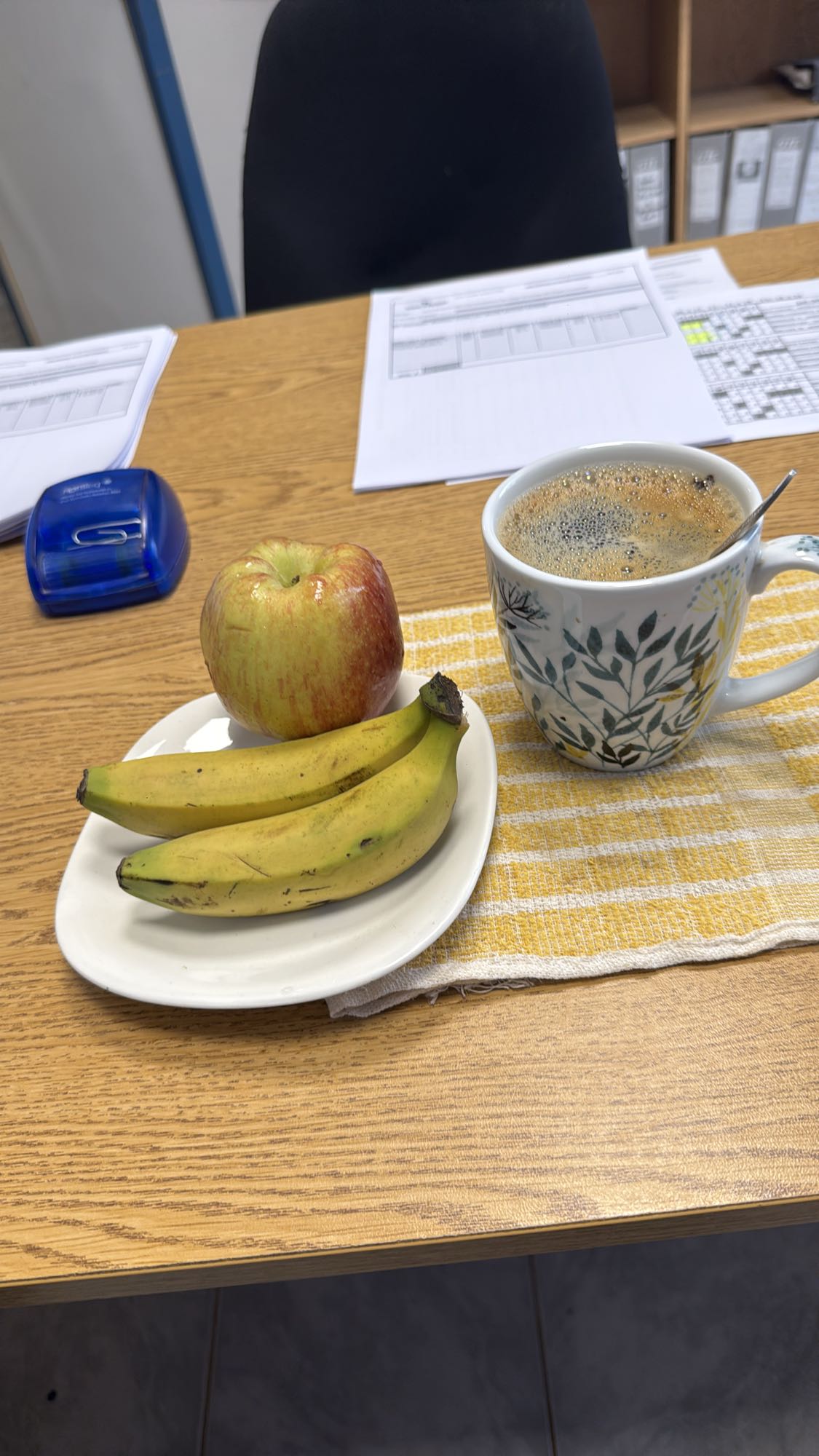 Fruta y café