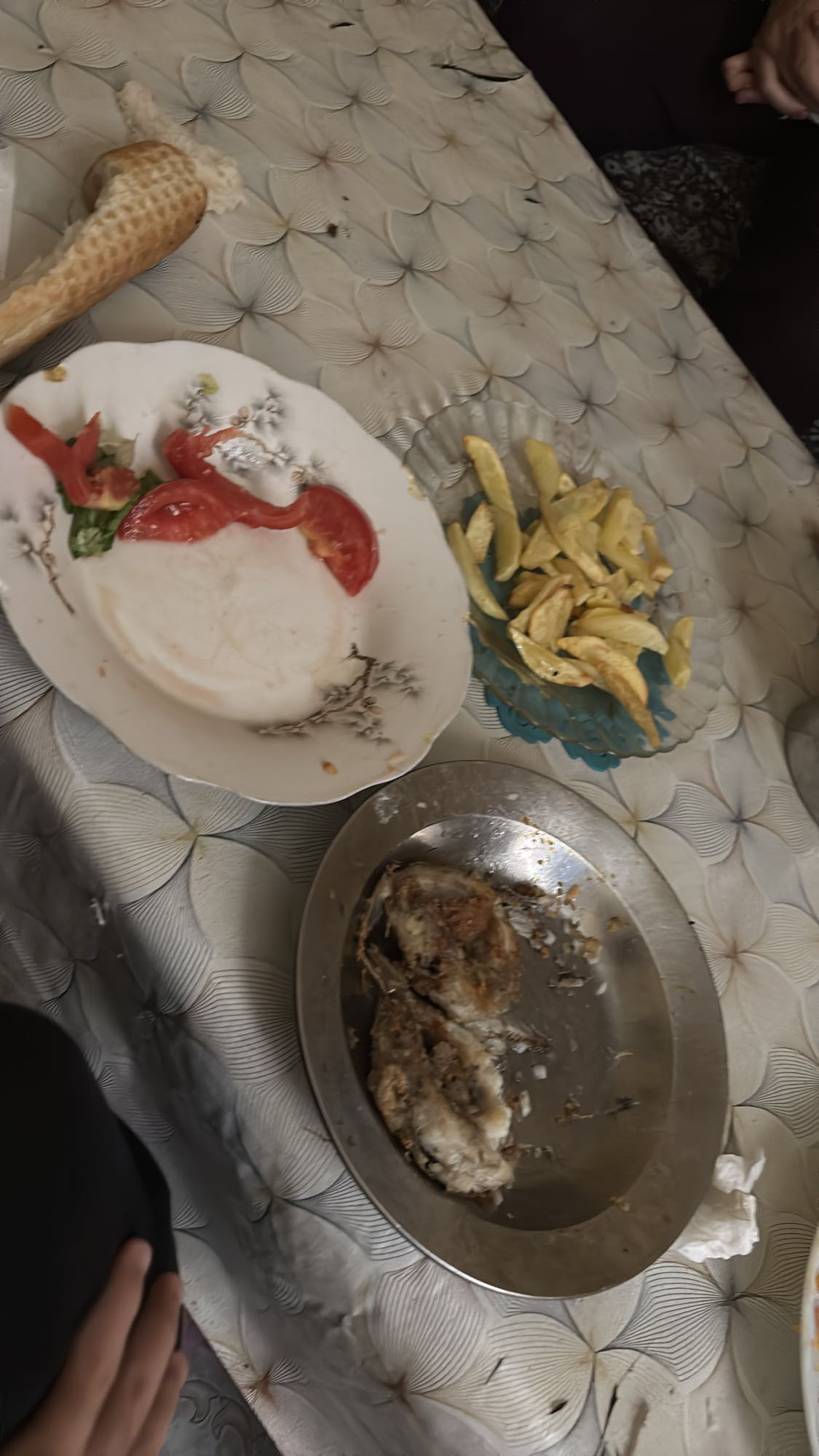 Fried fish with fries