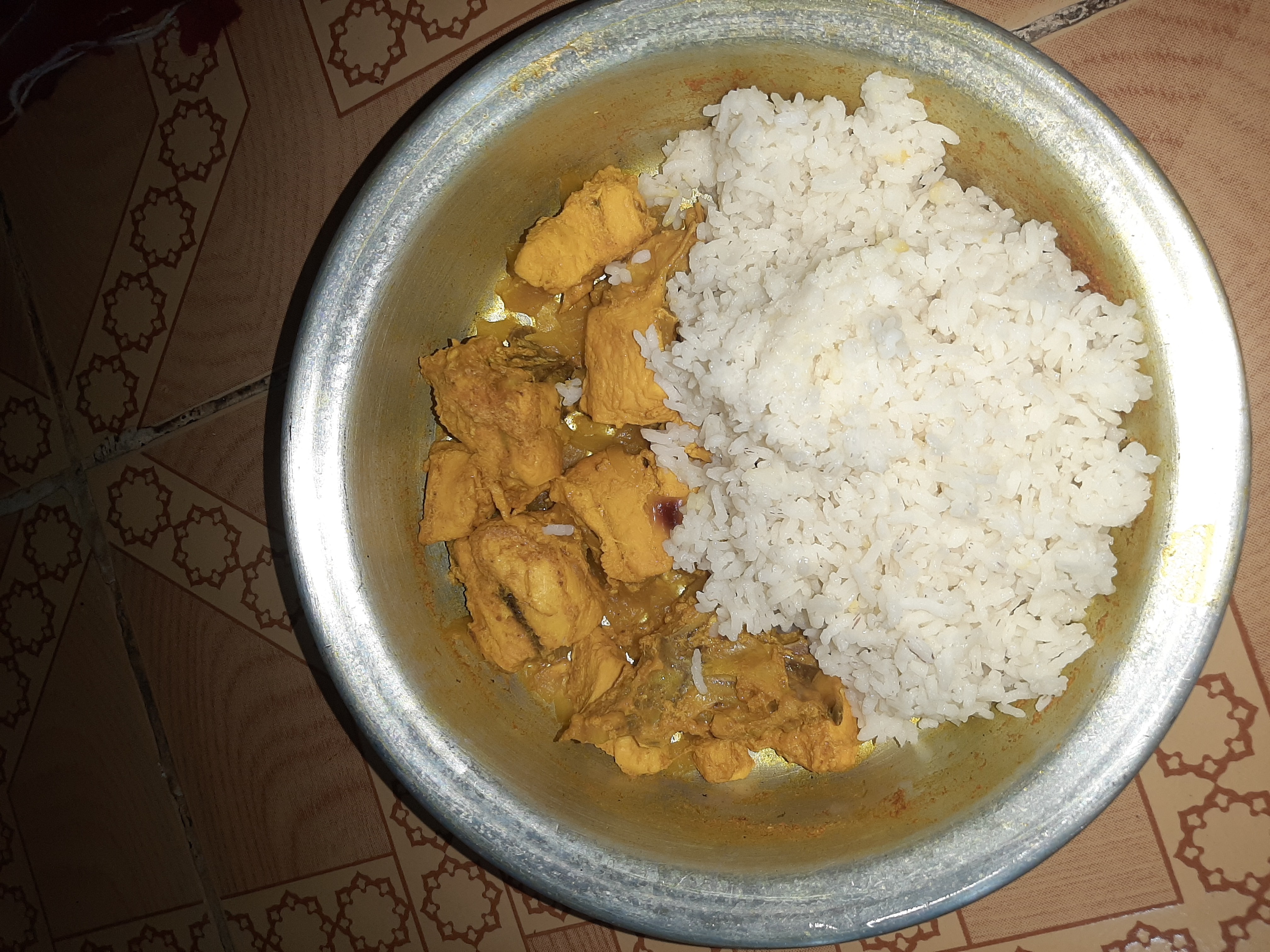 Chicken curry with rice