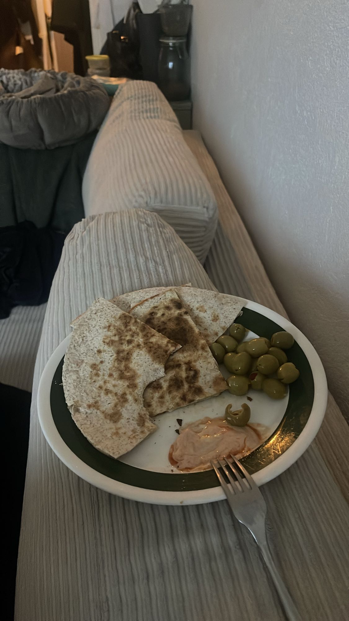 Quesadilla med oliver