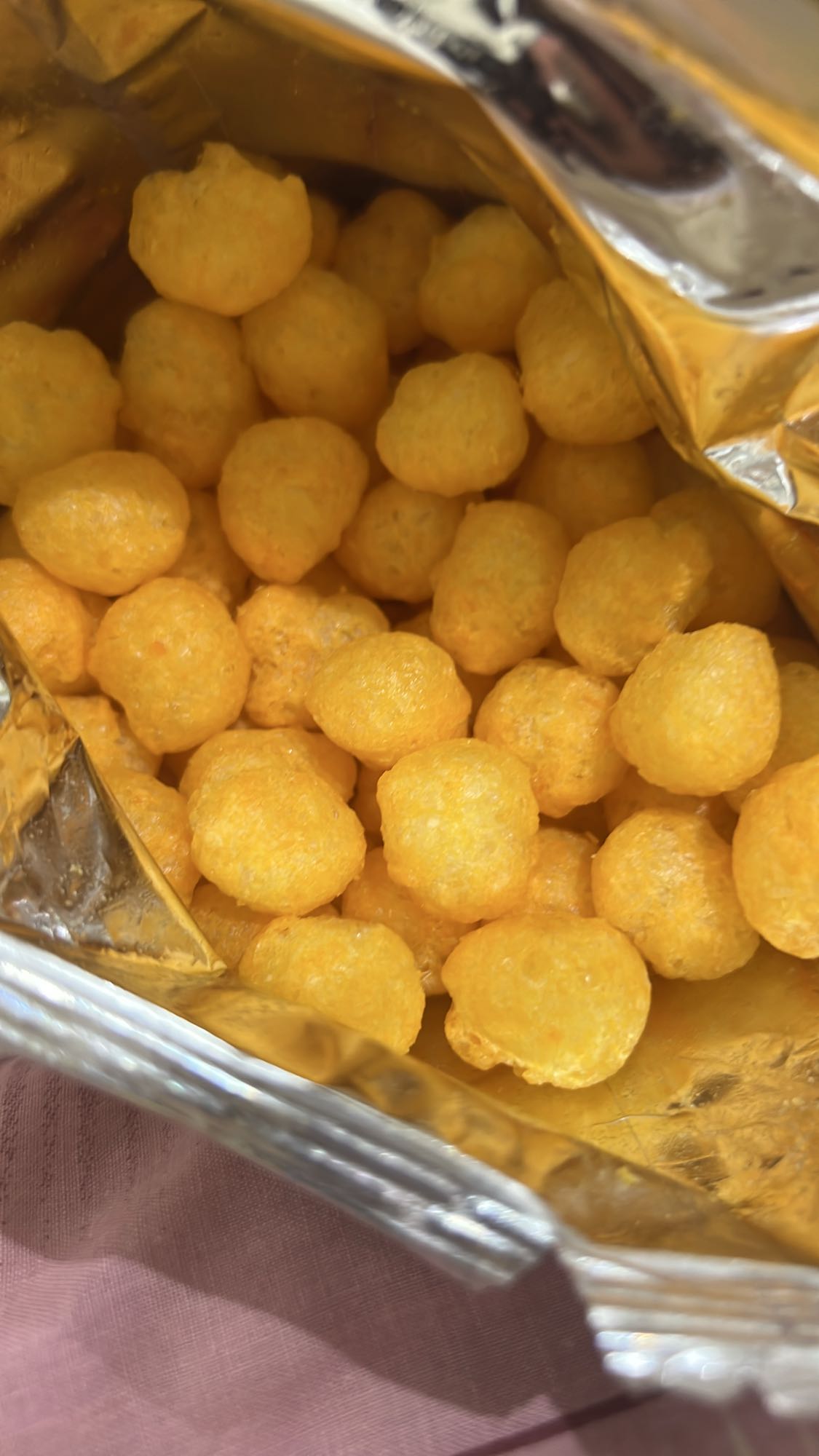 Cheese puffs snack