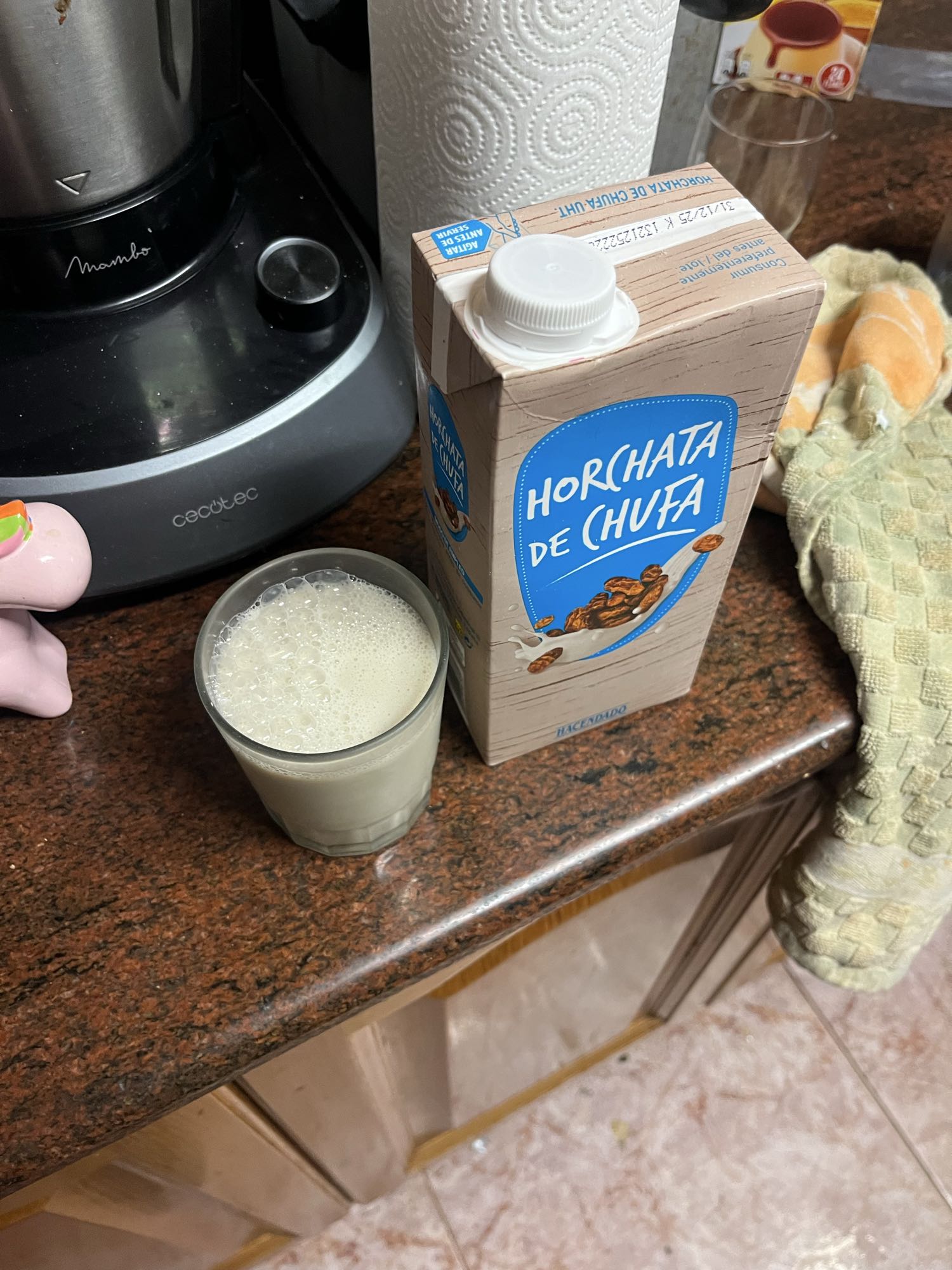 Vaso de horchata de chufa