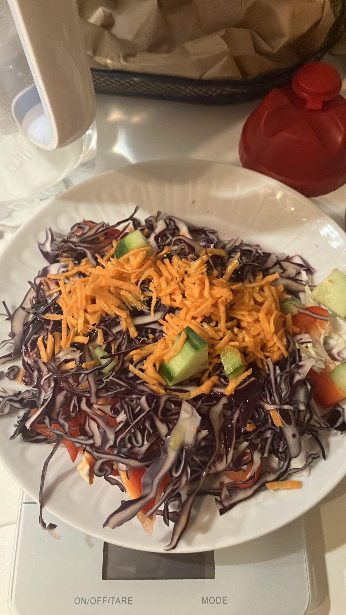 Salada de repolho colorida