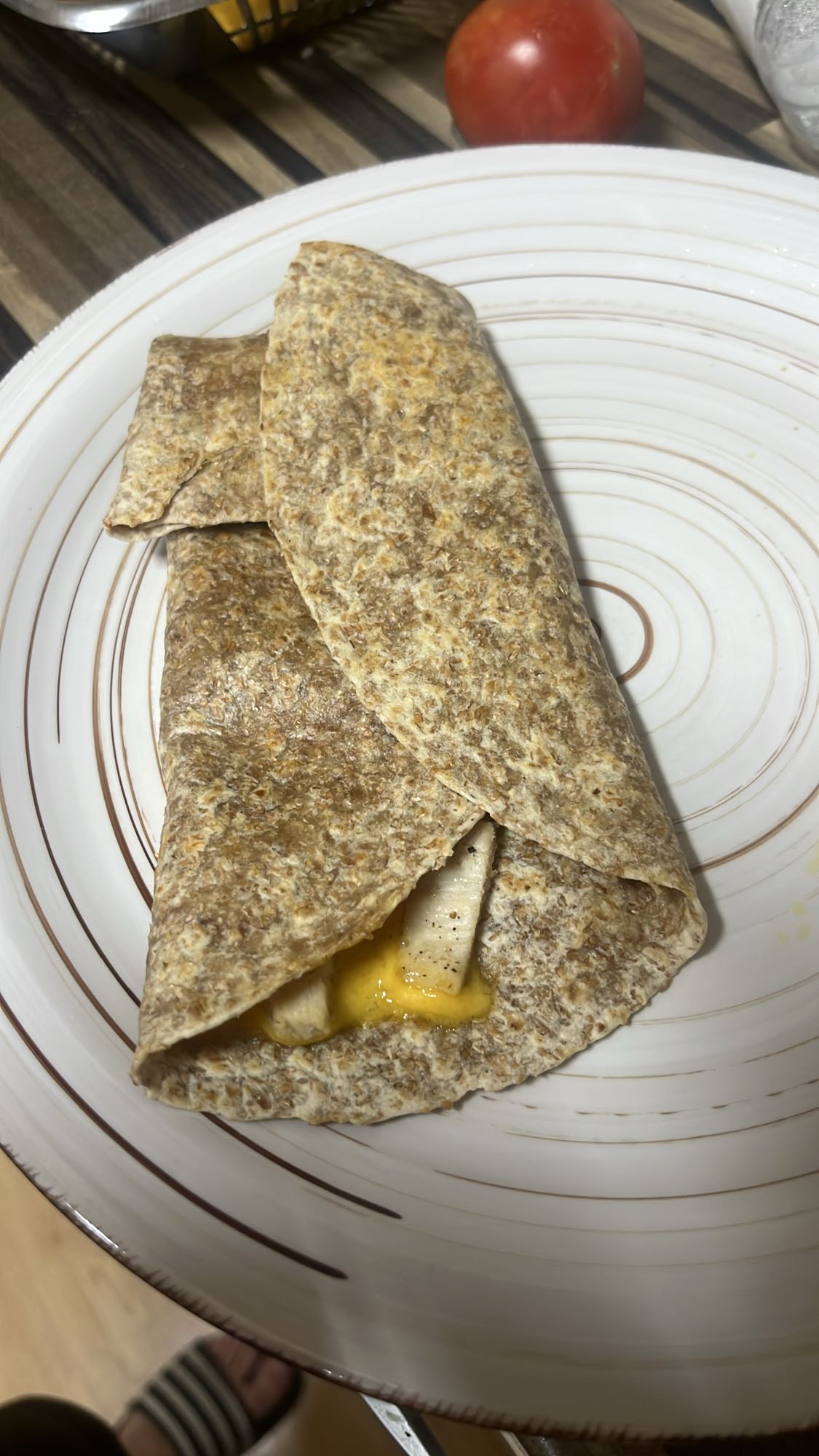 Wrap integral con huevo