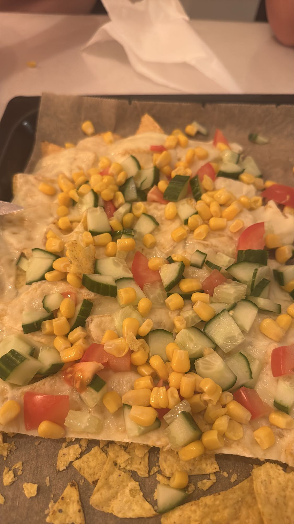 Nachotallrik med grönsaker