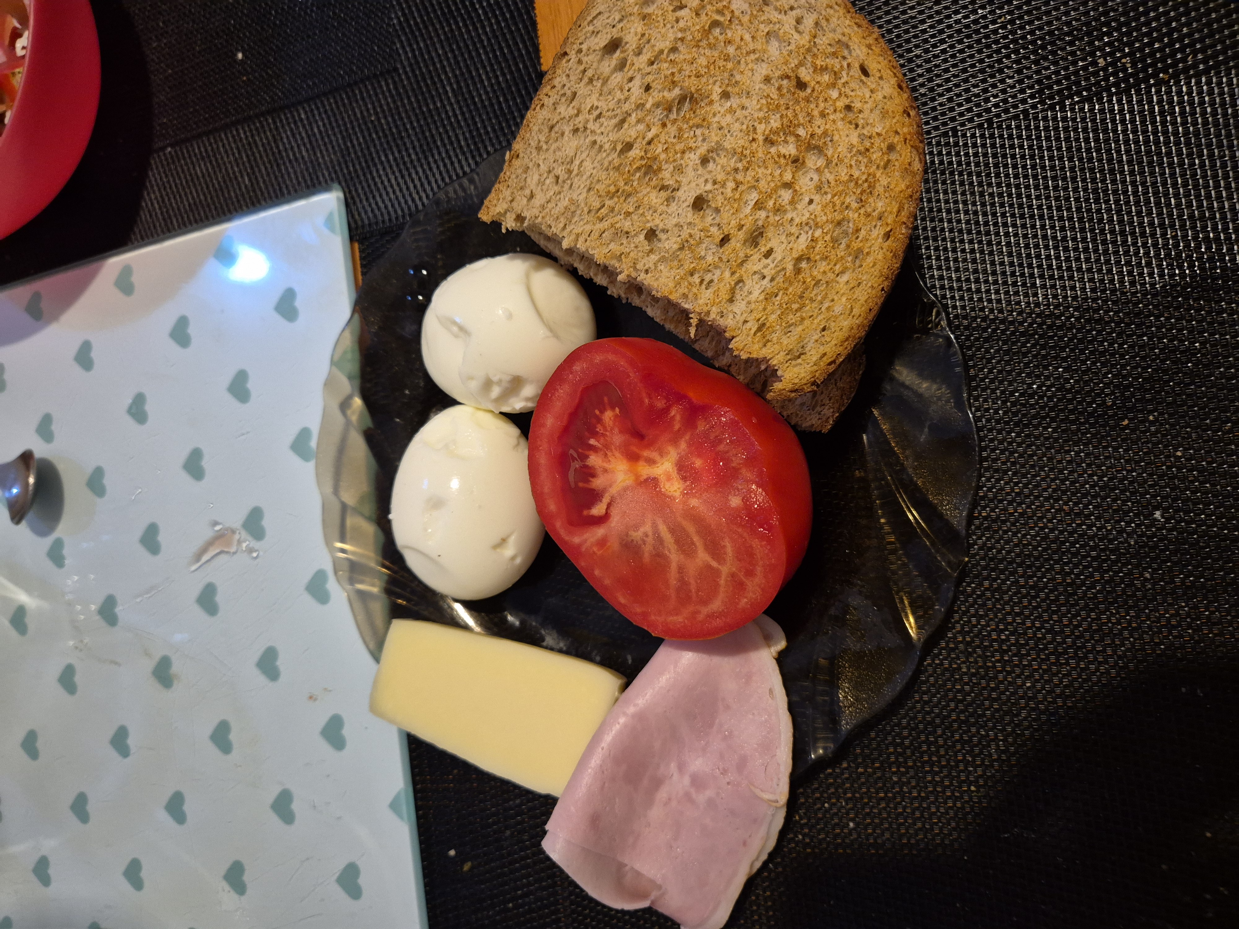 Egg, Ham & Bread Plate