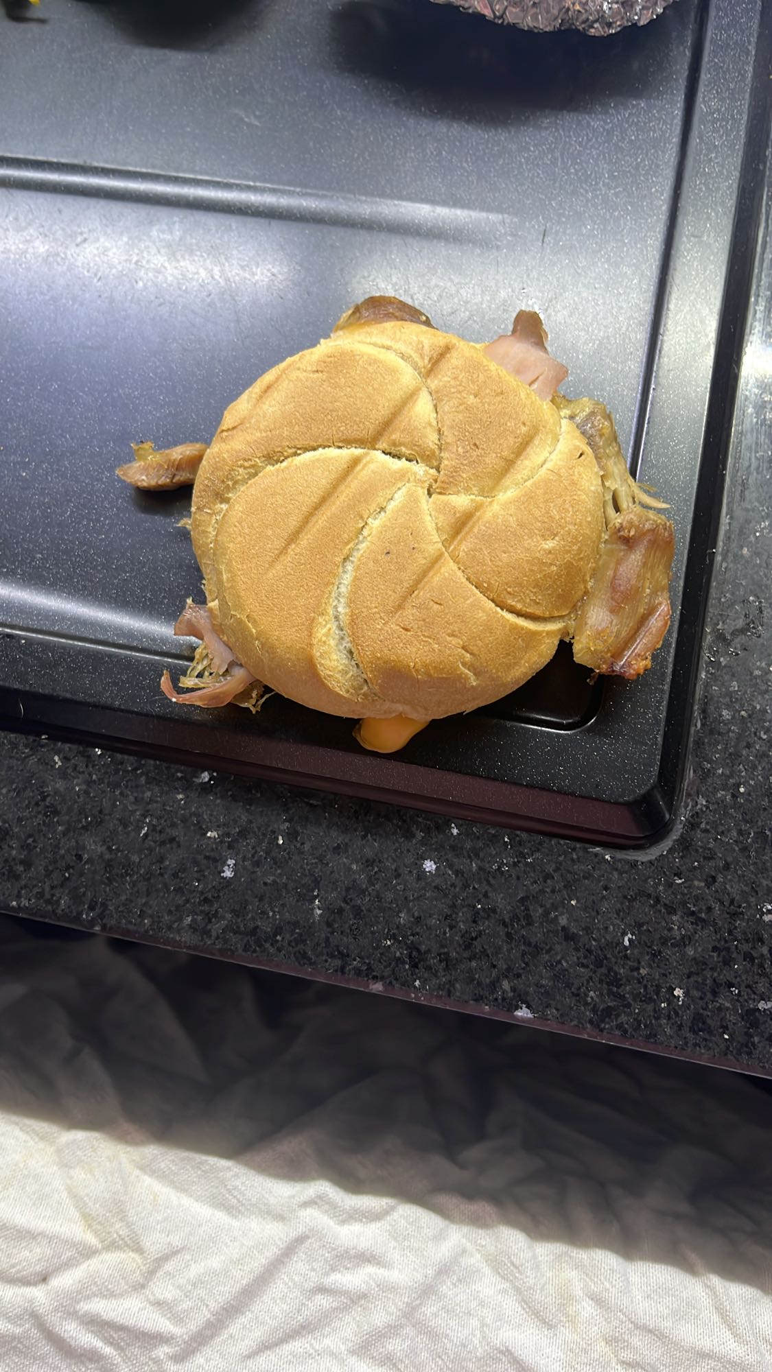 Sandviș cu carne și brânză