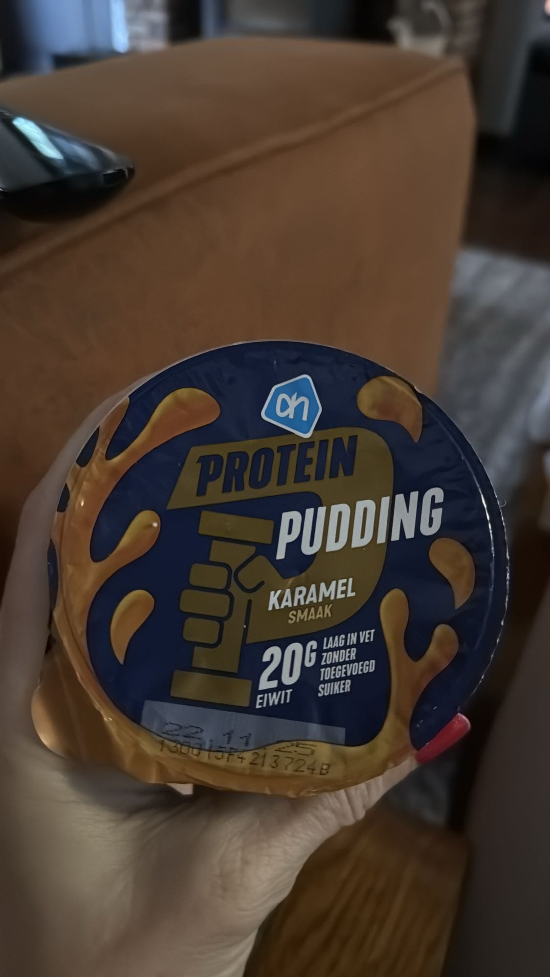 Karamel proteïnepudding