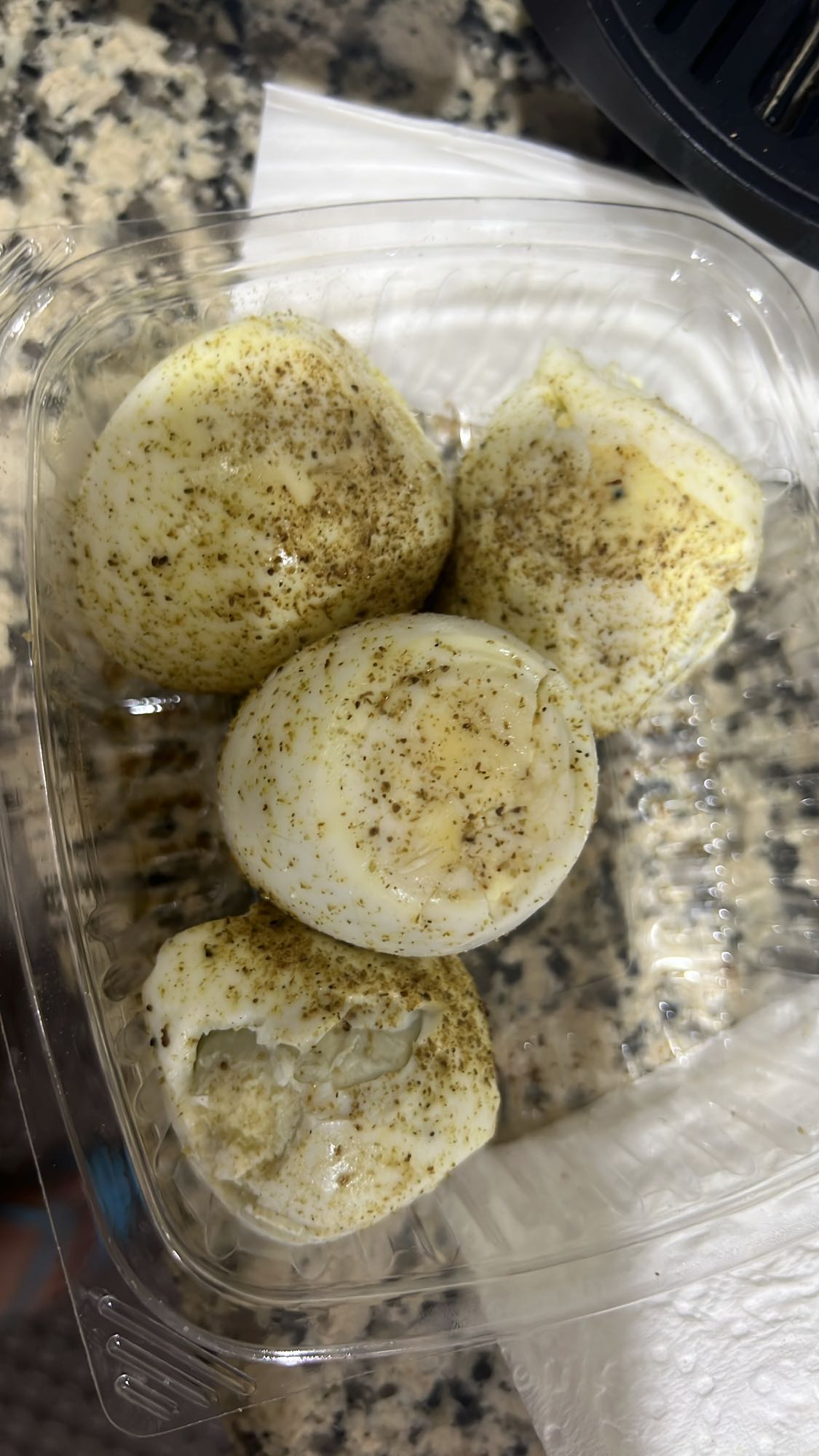 Boiled eggs with spices