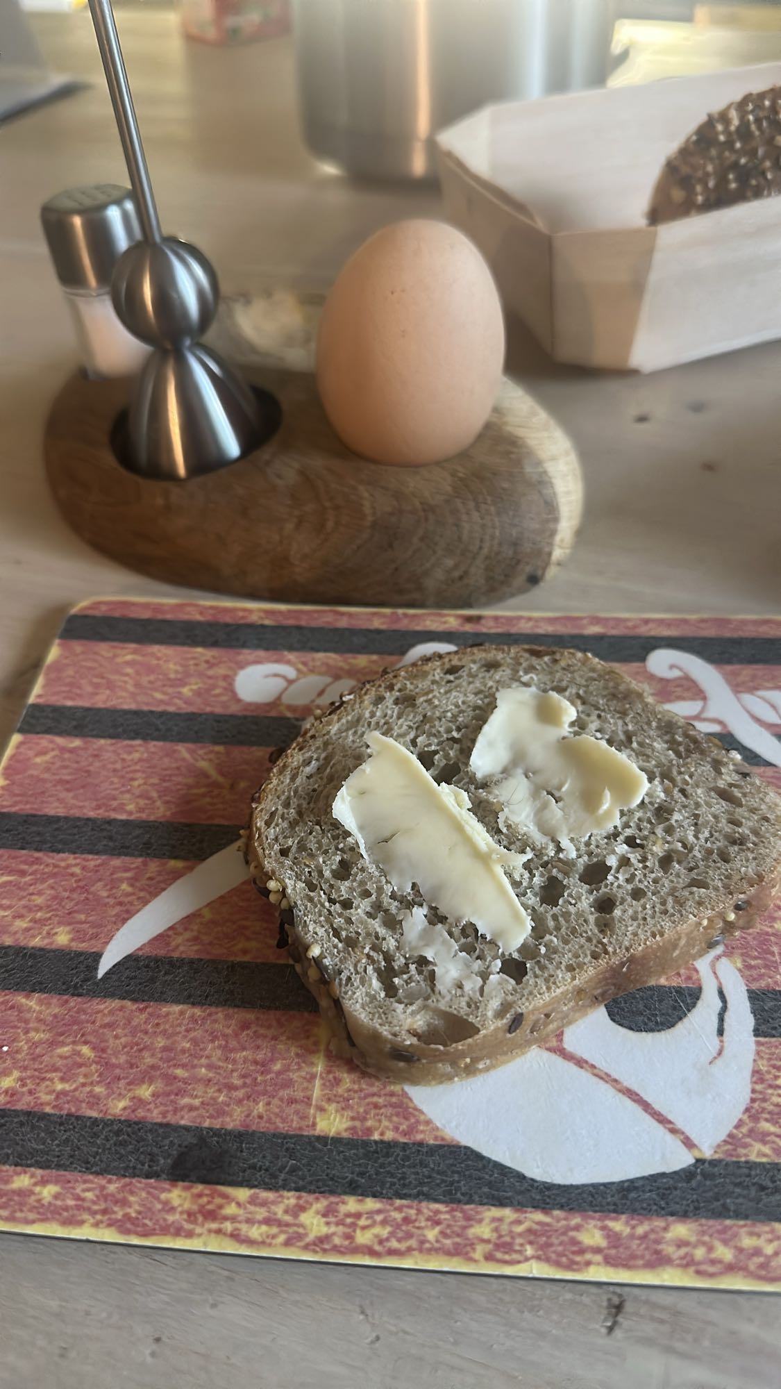 Egg and butter bread