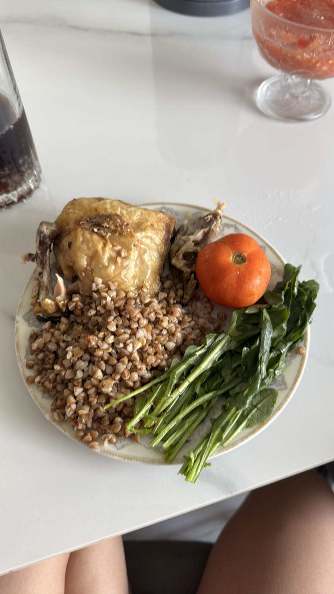 гречка с курицей и овощами