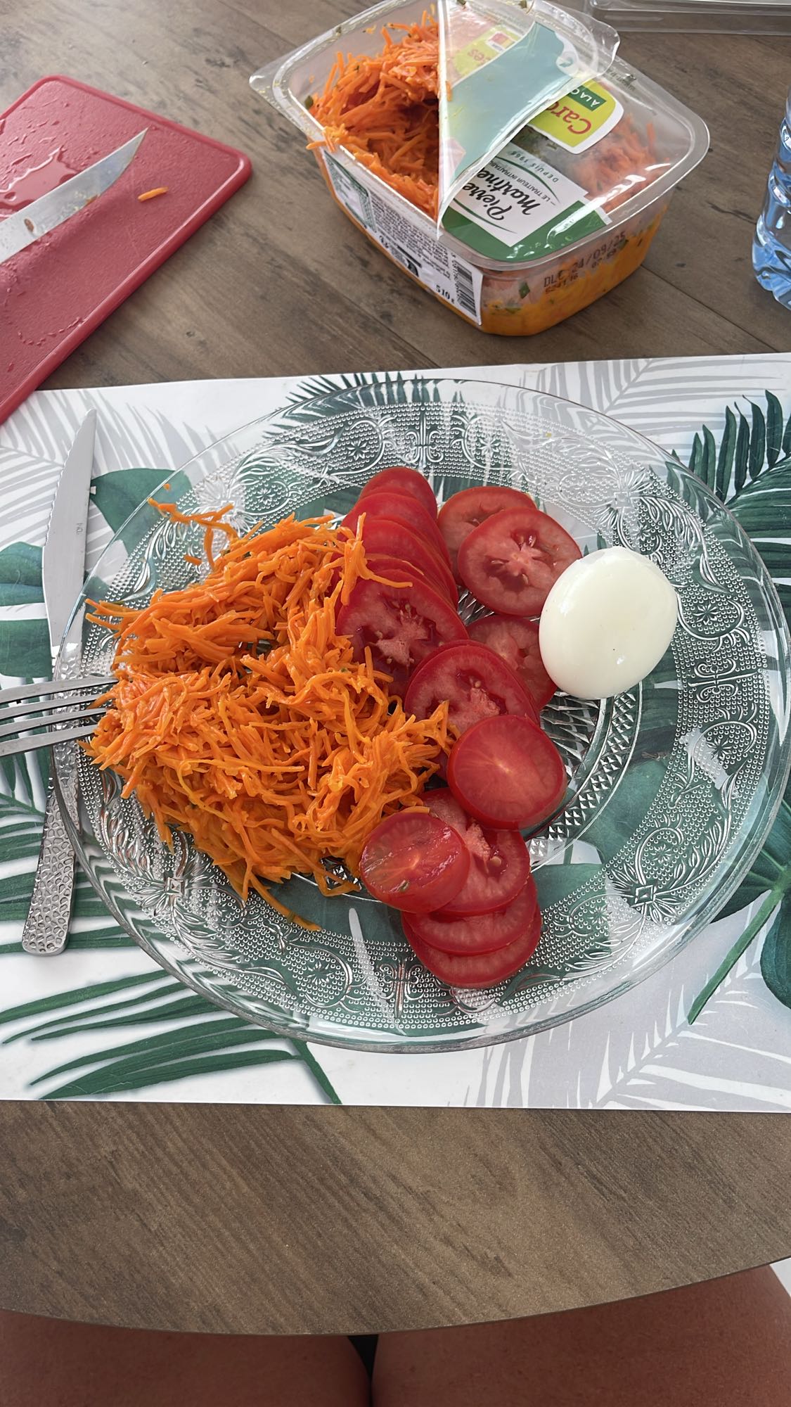 Salade carotte tomate œuf