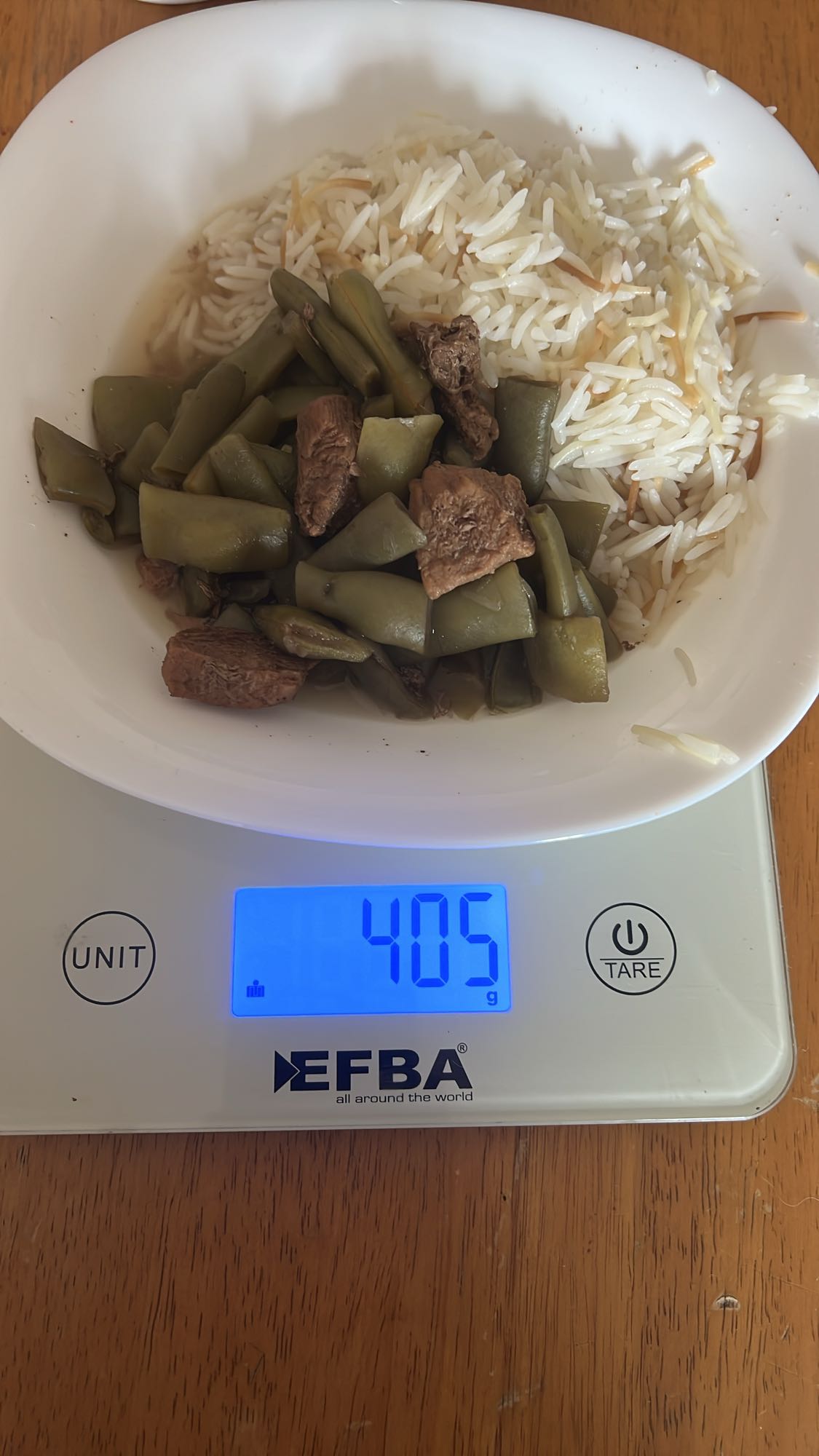 Rice with beef & beans