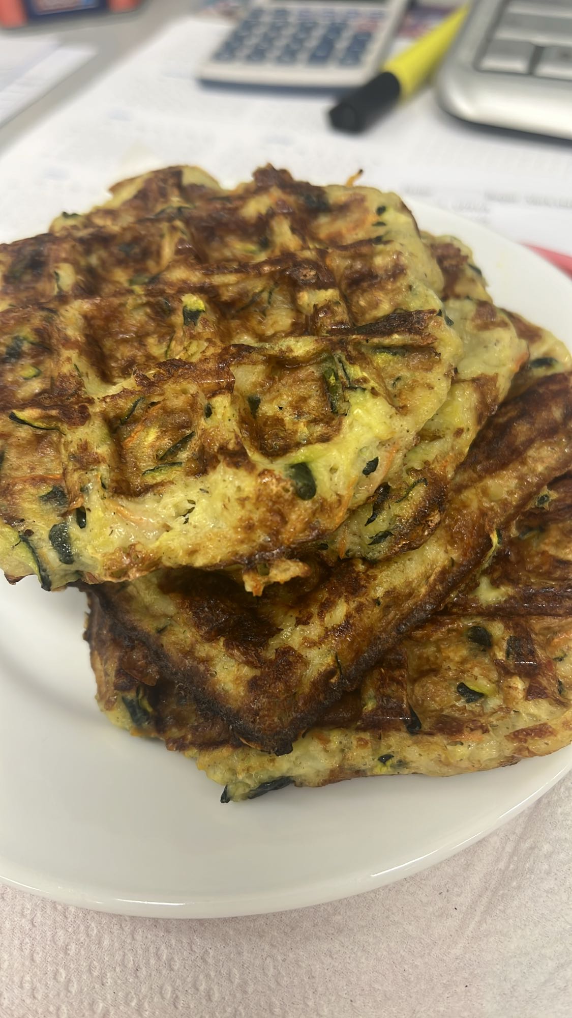 Courgette wafels