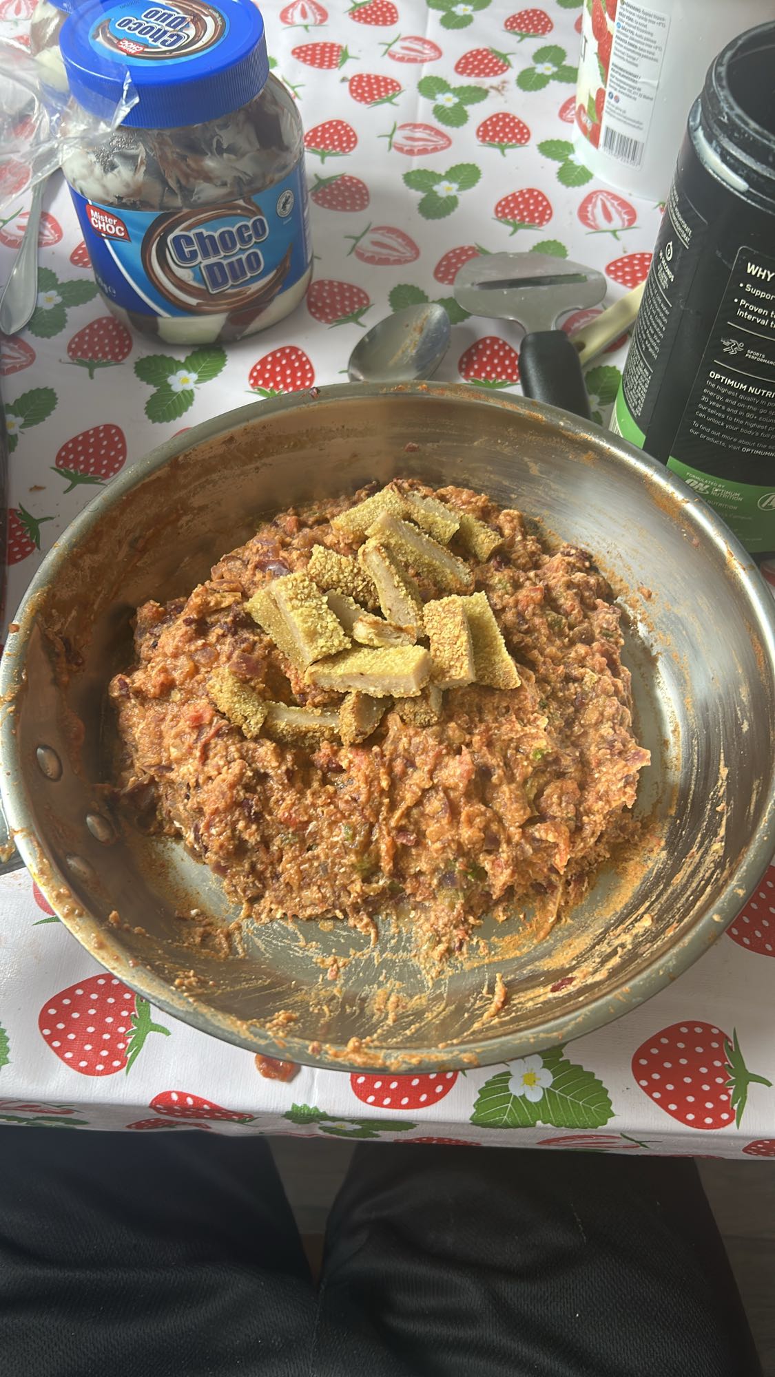 Vegansk gryta med sojastrimlor