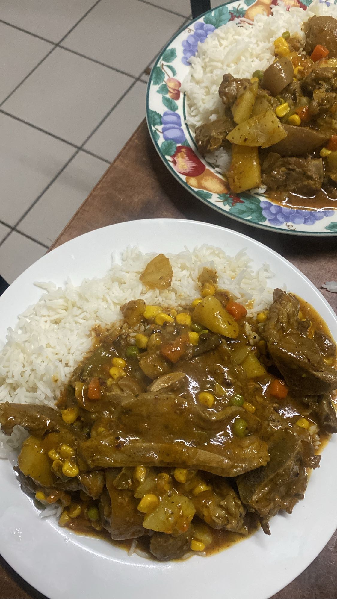 Beef stew with rice