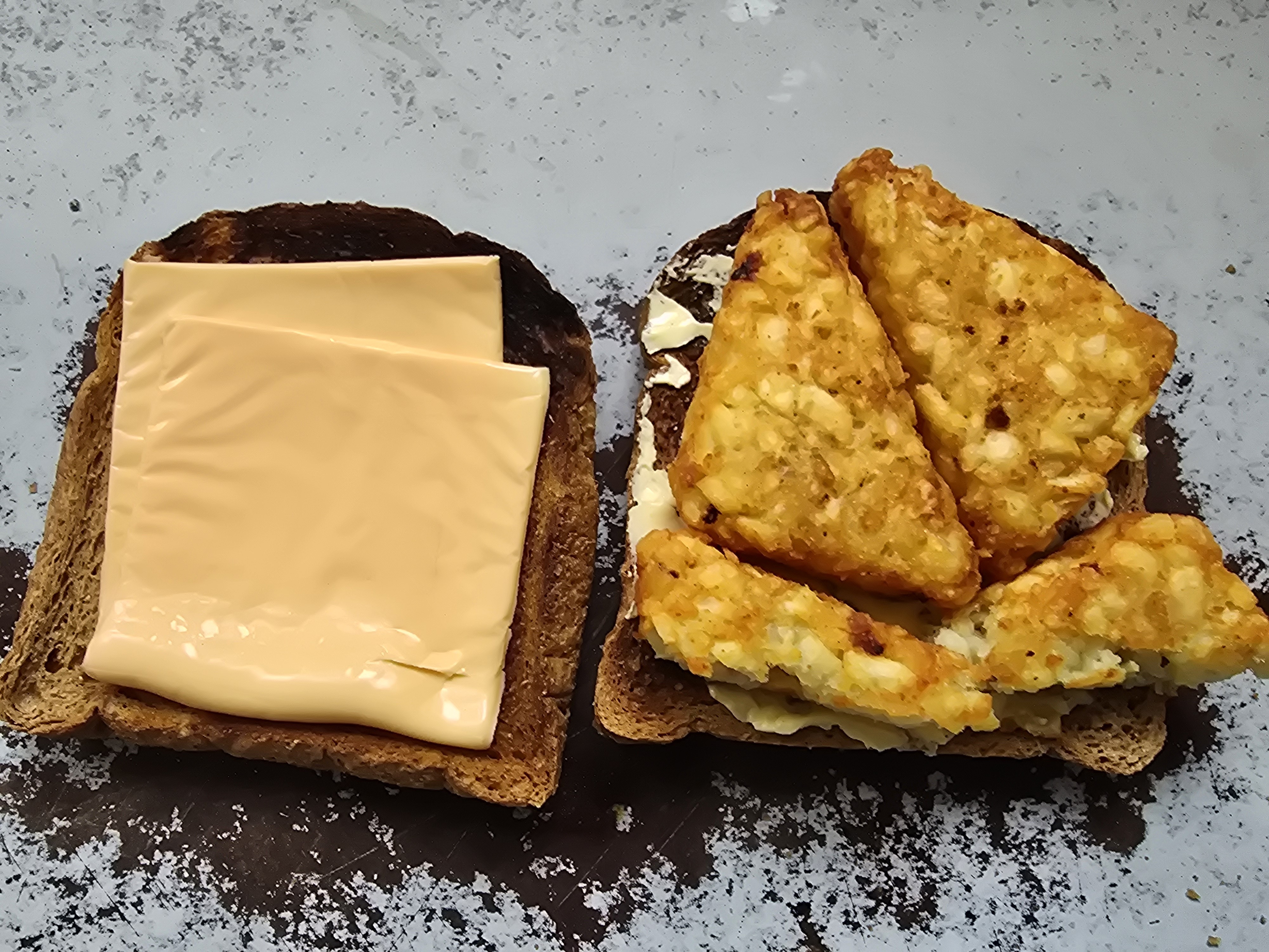 Cheese Hashbrown Toast