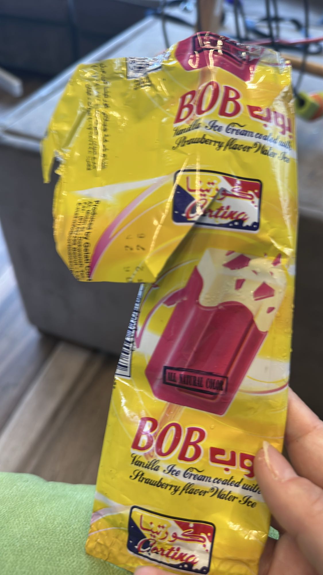 Strawberry Vanilla Ice Pop