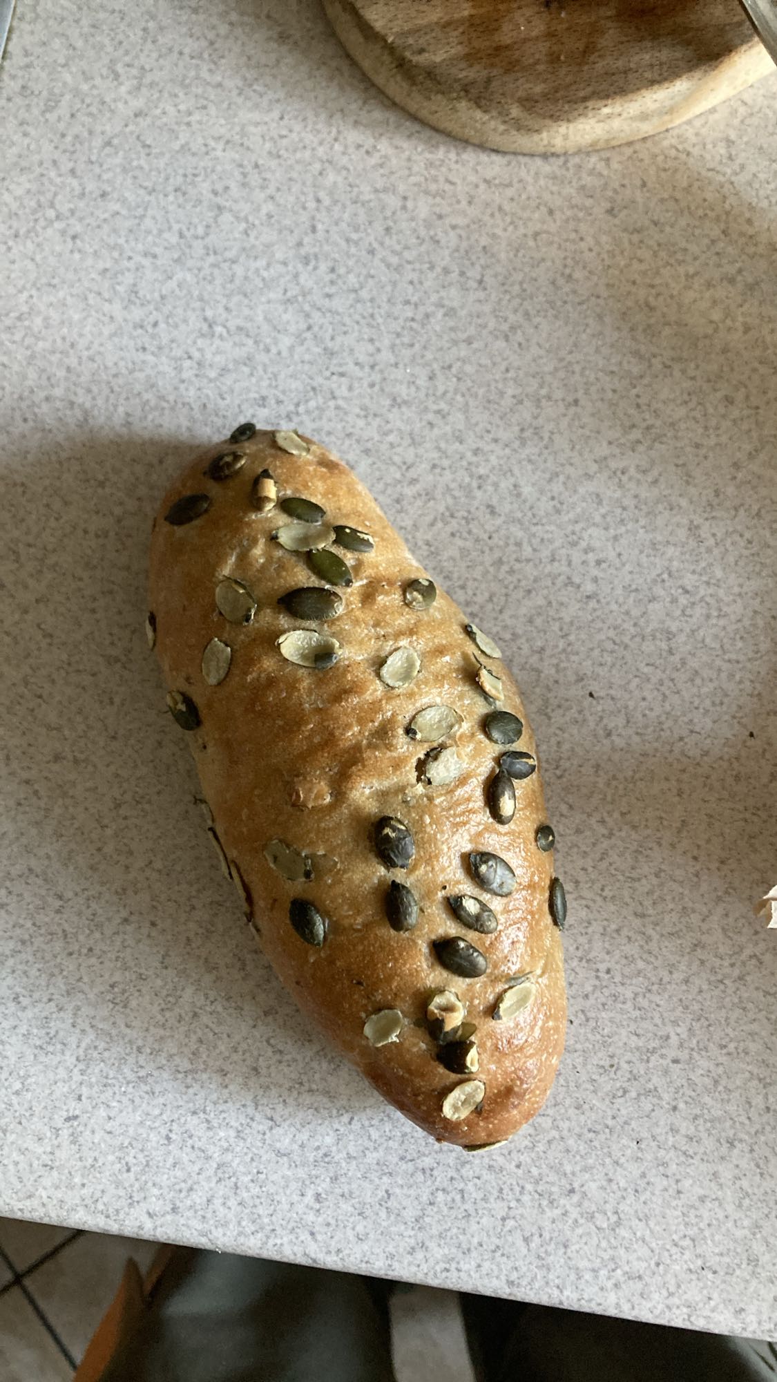 Pumpkin seed bread roll